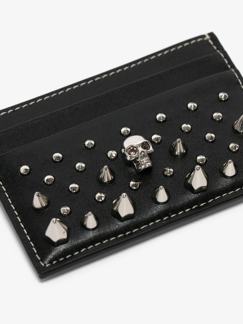 Women's Skull Card Holder in Black - 4