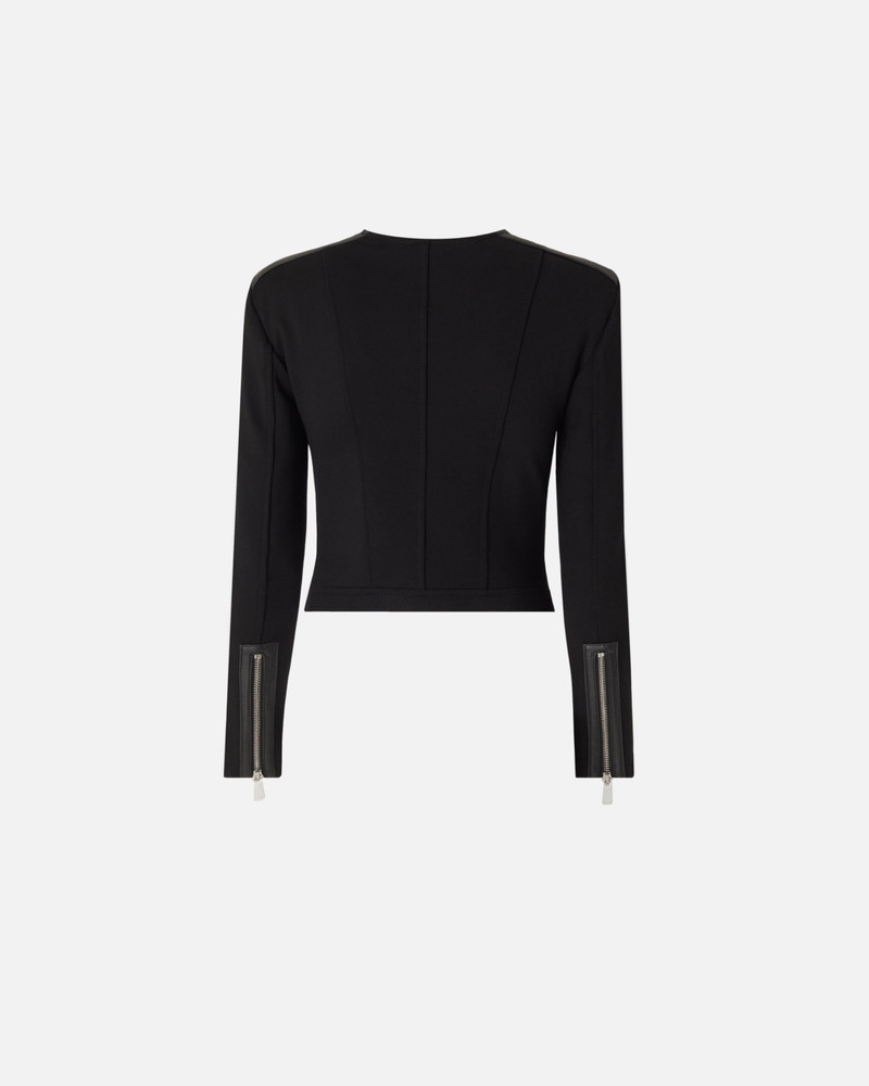 PINKO LEATHER BUSTIER JACKET WITH ZIP outlook