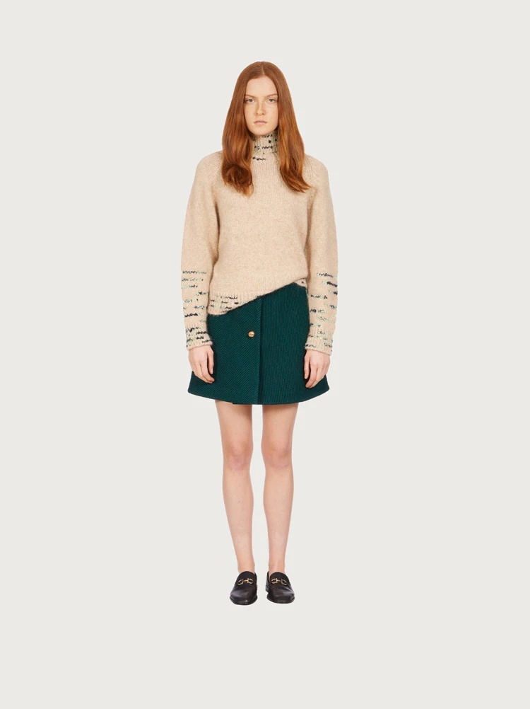 WOOL MINI SKIRT - 5