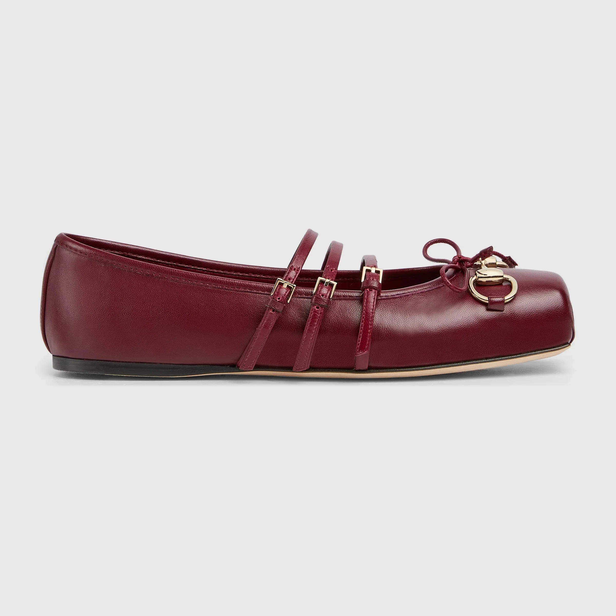 Gucci Horsebit Leather Ballet Flats - 1