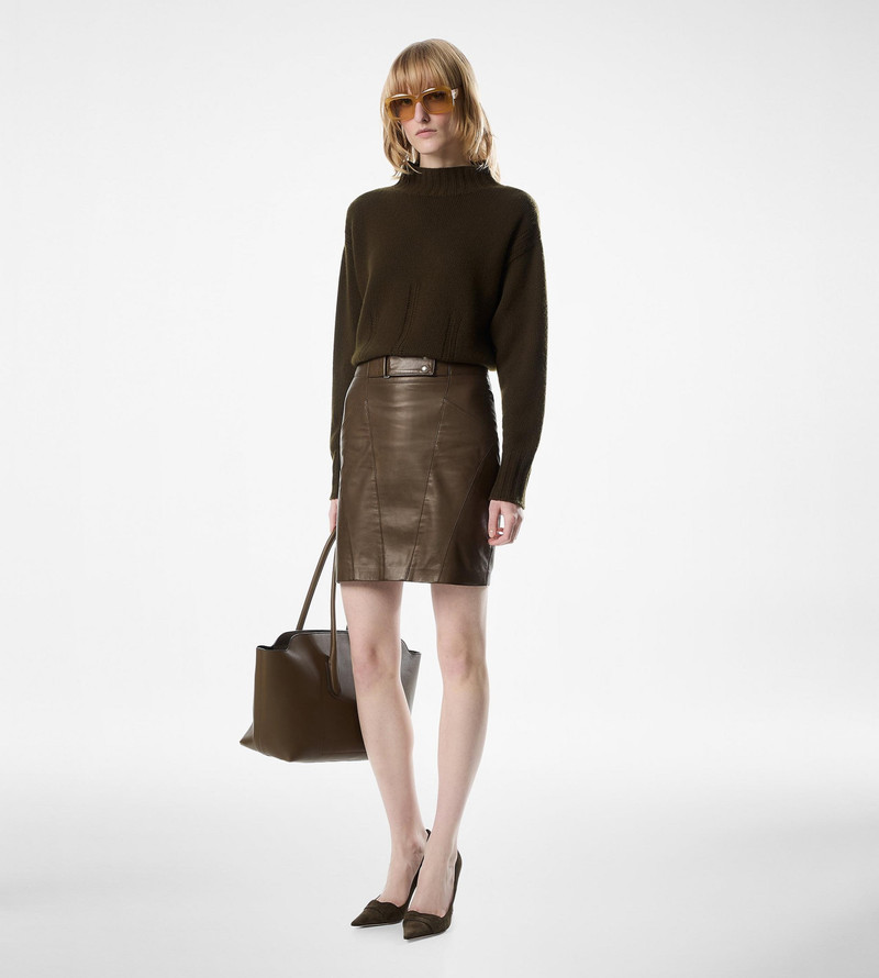 TOM FORD ABOVE THE KNEE LEATHER PENCIL SKIRT outlook