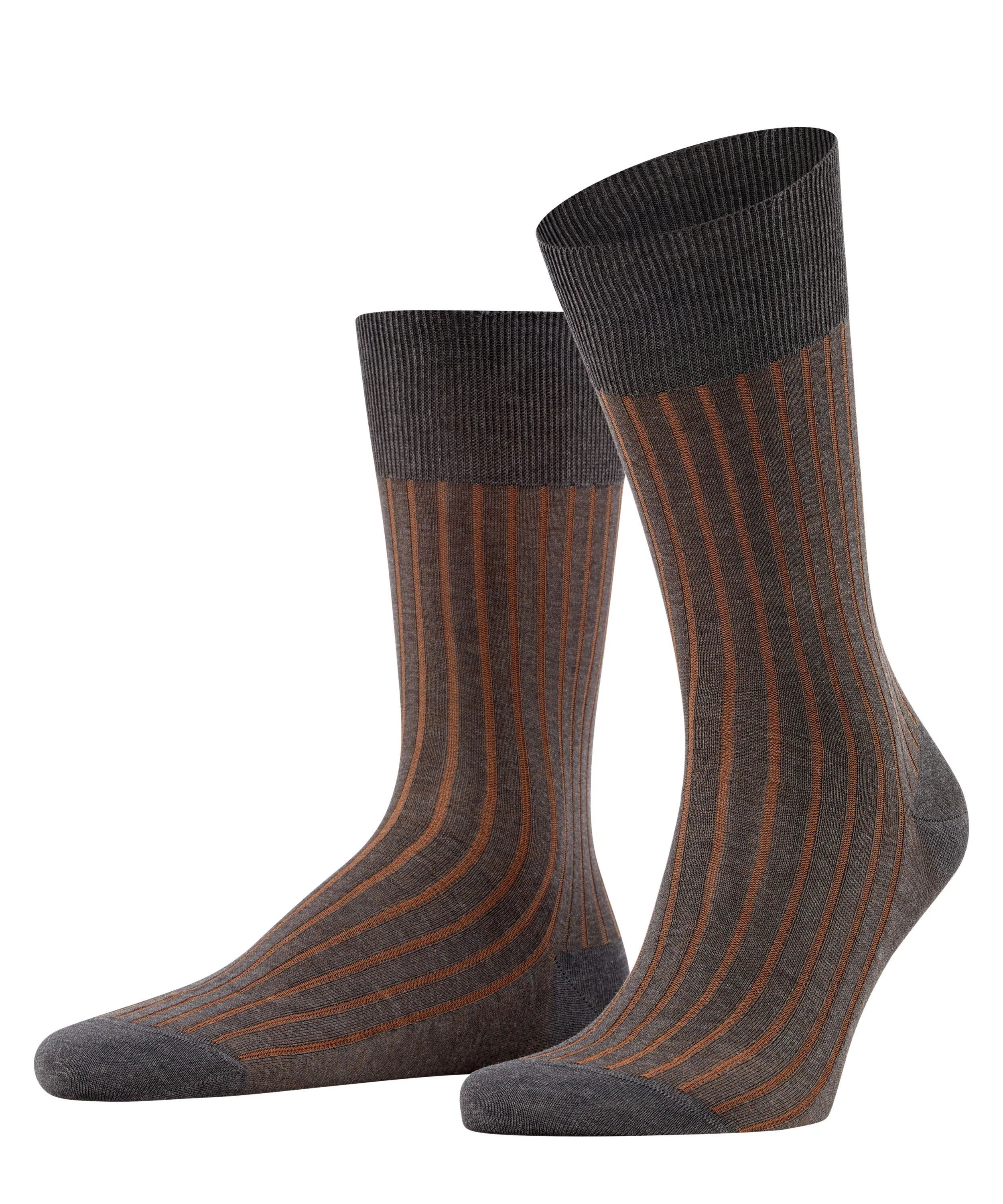 Falke Shadow Striped Dress Socks in Flanell at Nordstrom - 1