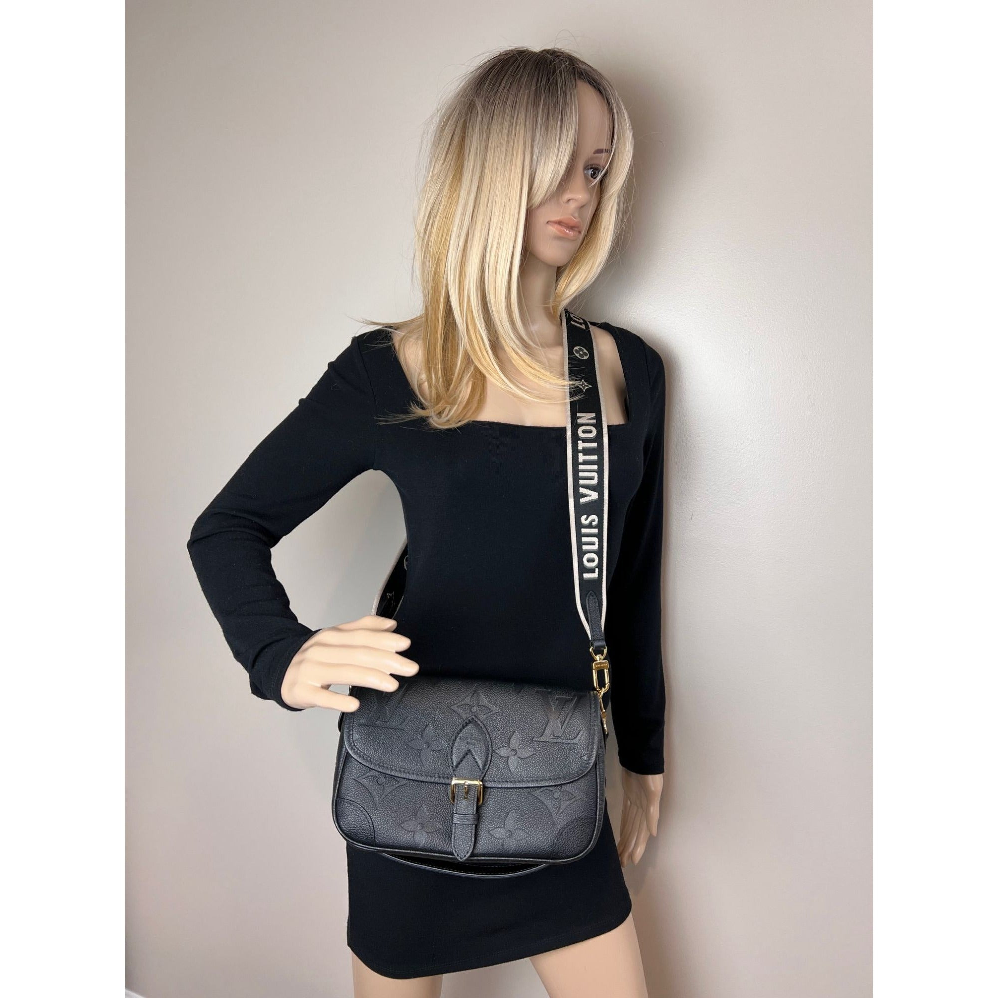 Louis Vuitton Diane Giant Monogram Empreinte Black Shoulder Bag - 9
