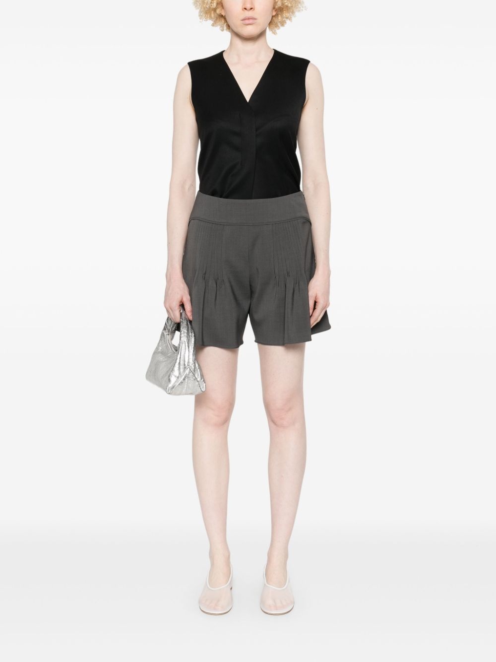 pleated shorts - 2