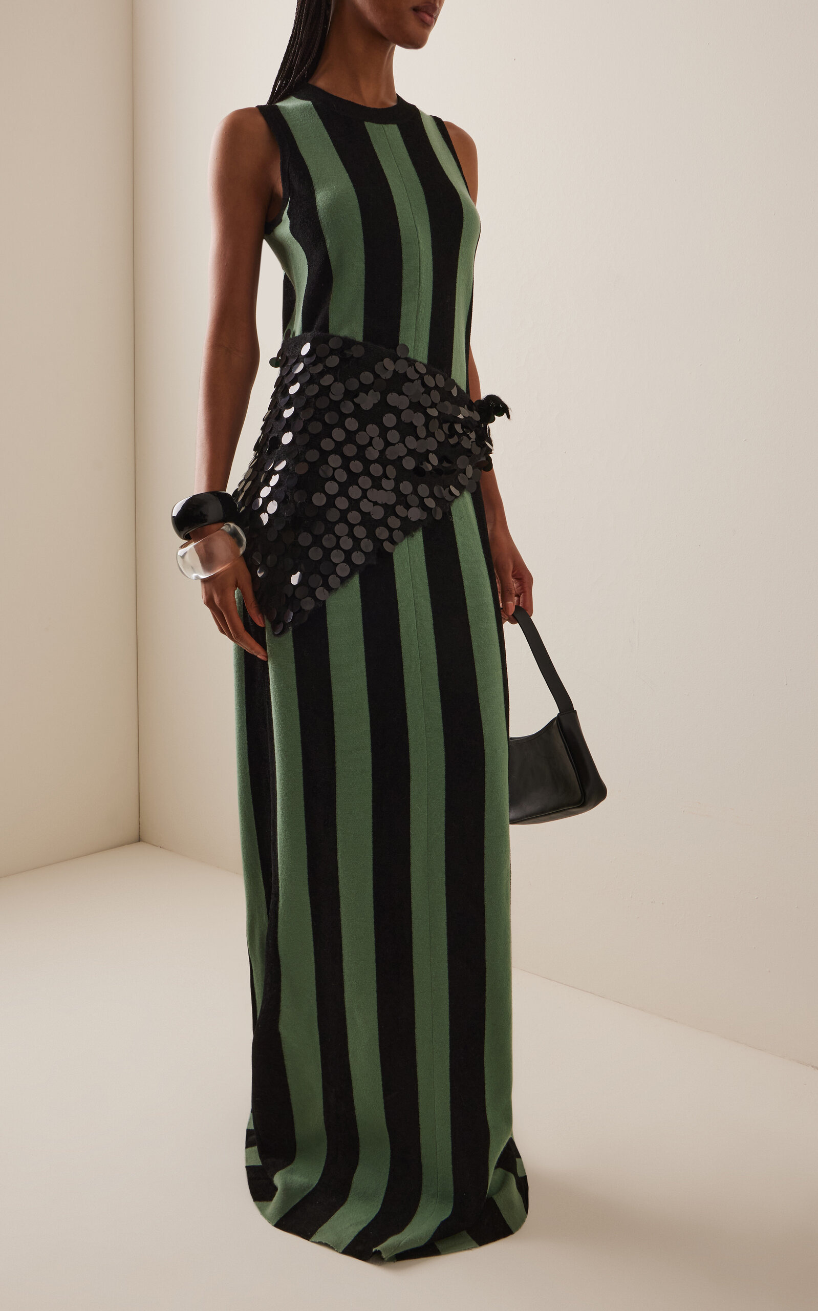 Jeanne Merino Wool Gown stripe - 2