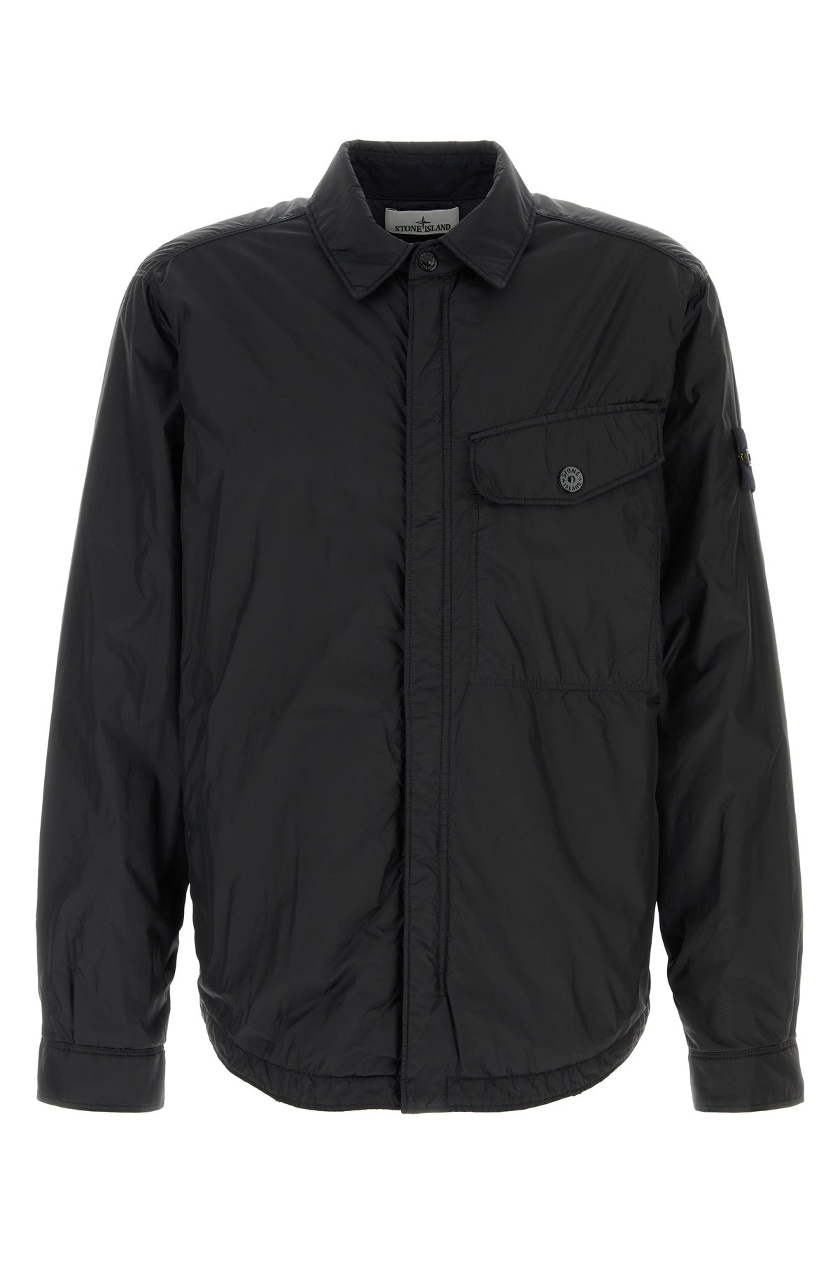 Black nylon padded jacket - 1