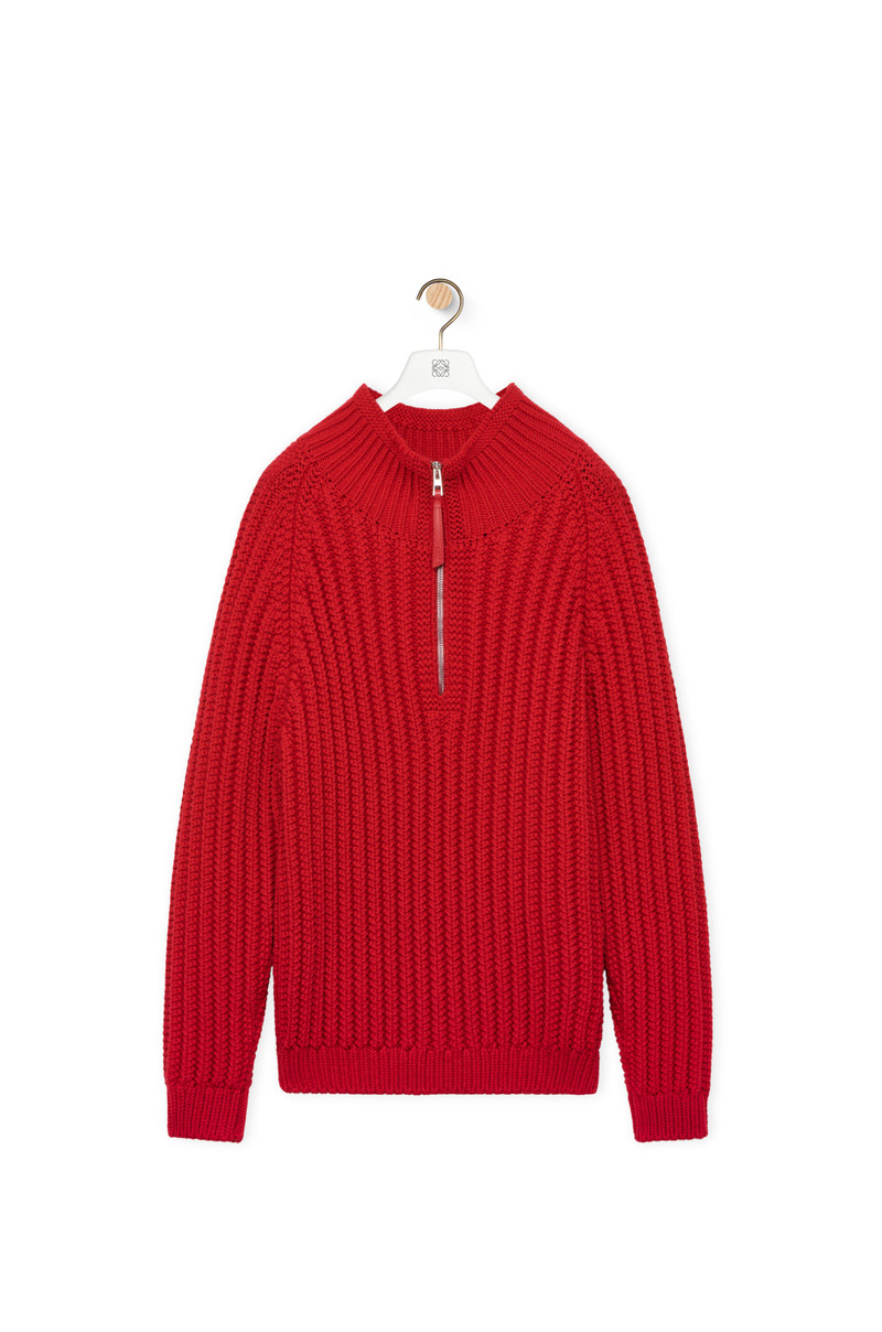Zip-up sweater in wool 1