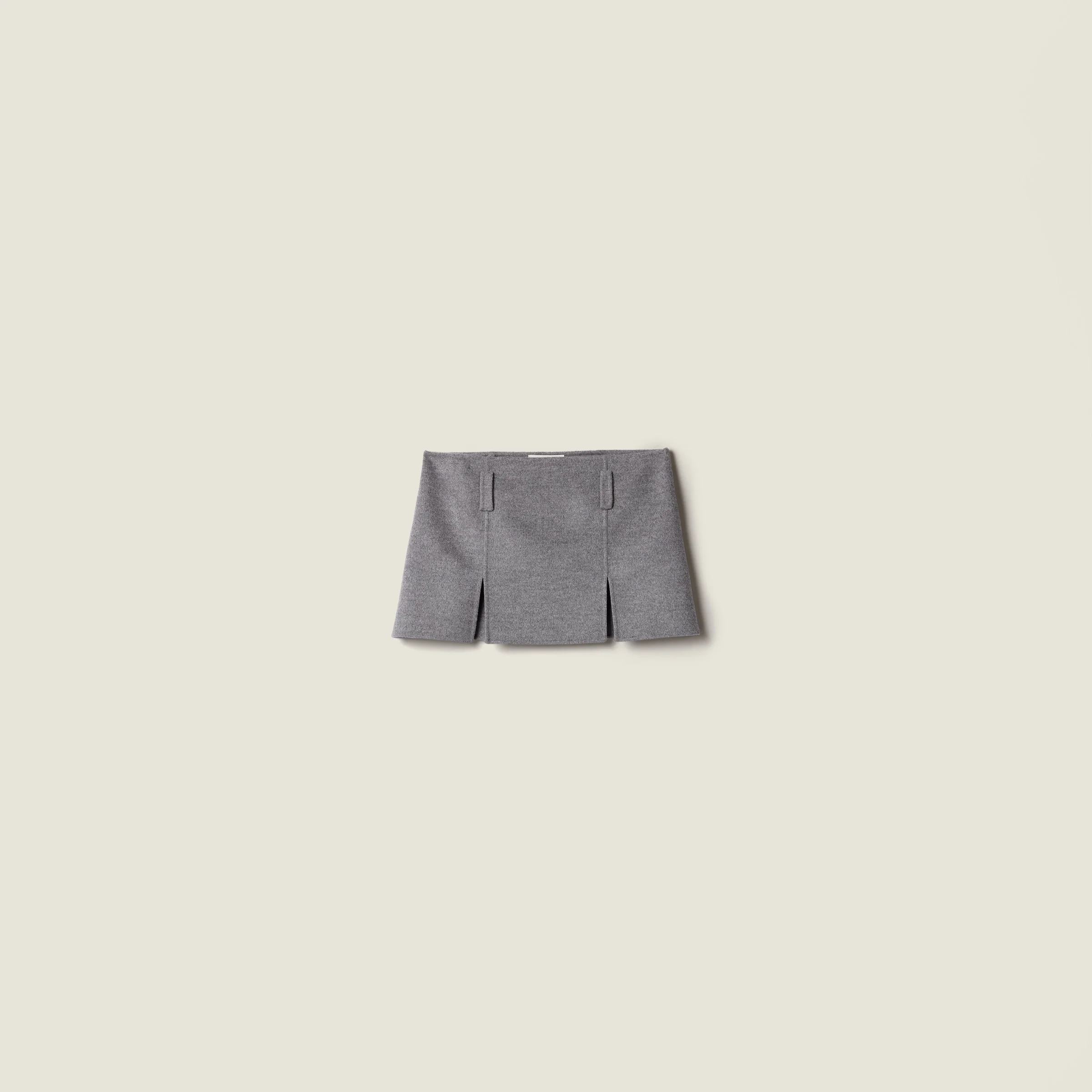 Double cashmere and wool miniskirt - 1