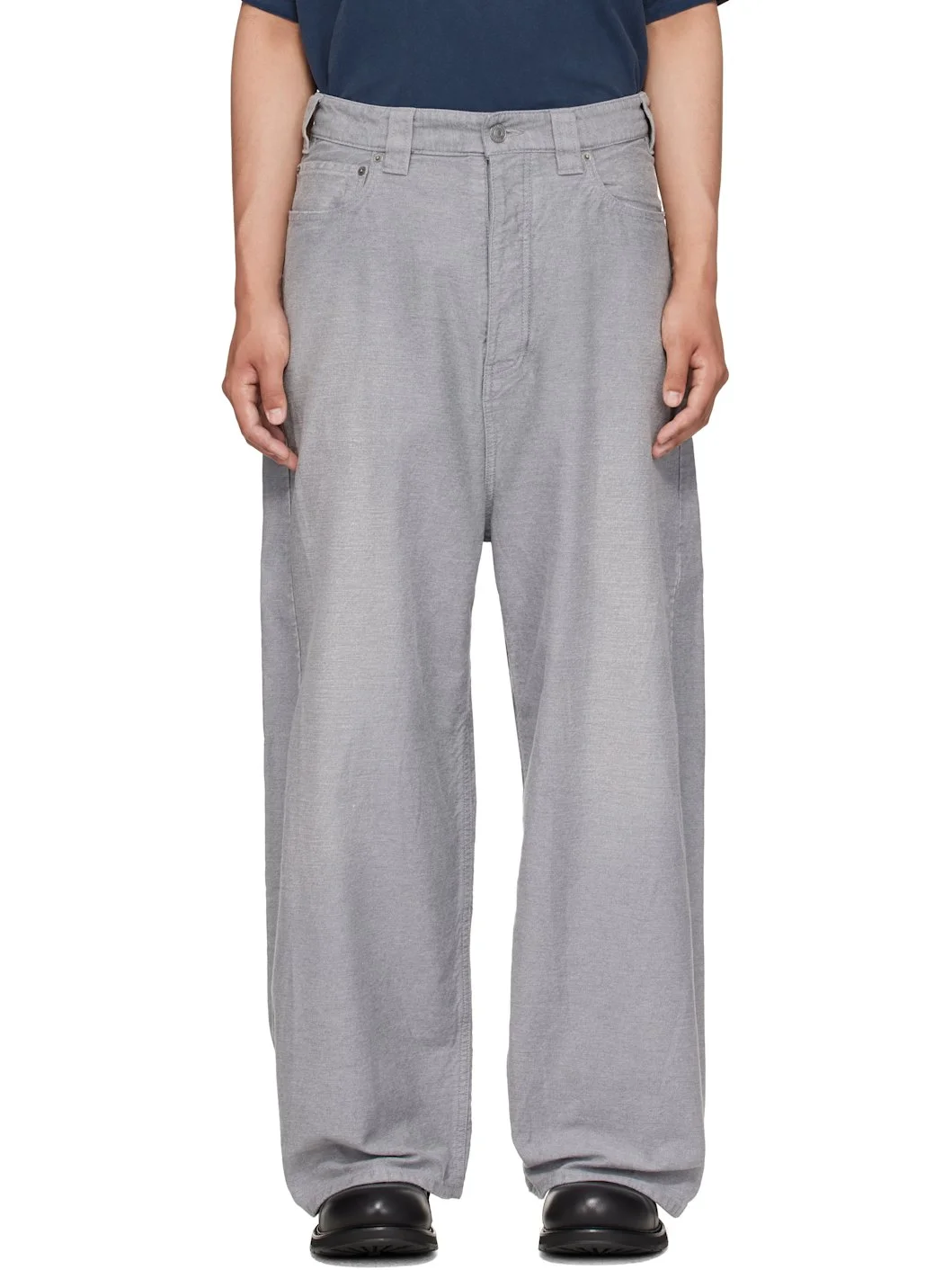 Gray Trompe L'œil Jeans - 1