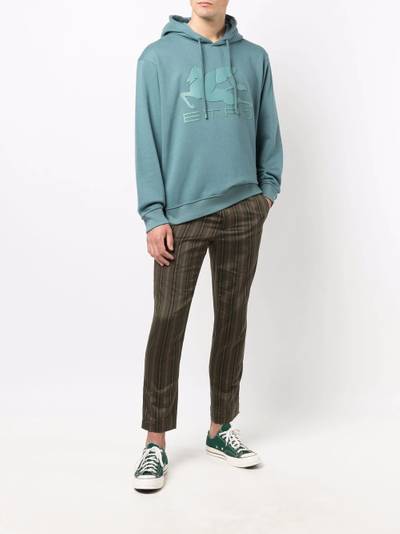 Etro embroidered-logo hoodie outlook