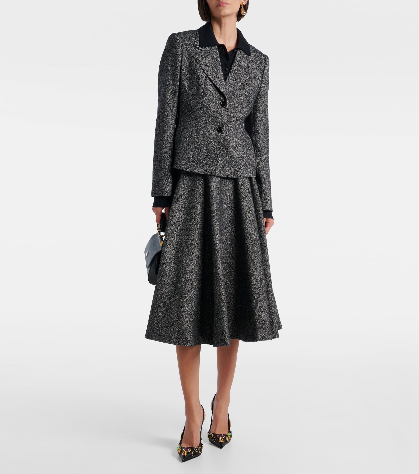 Wool-blend midi skirt - 2