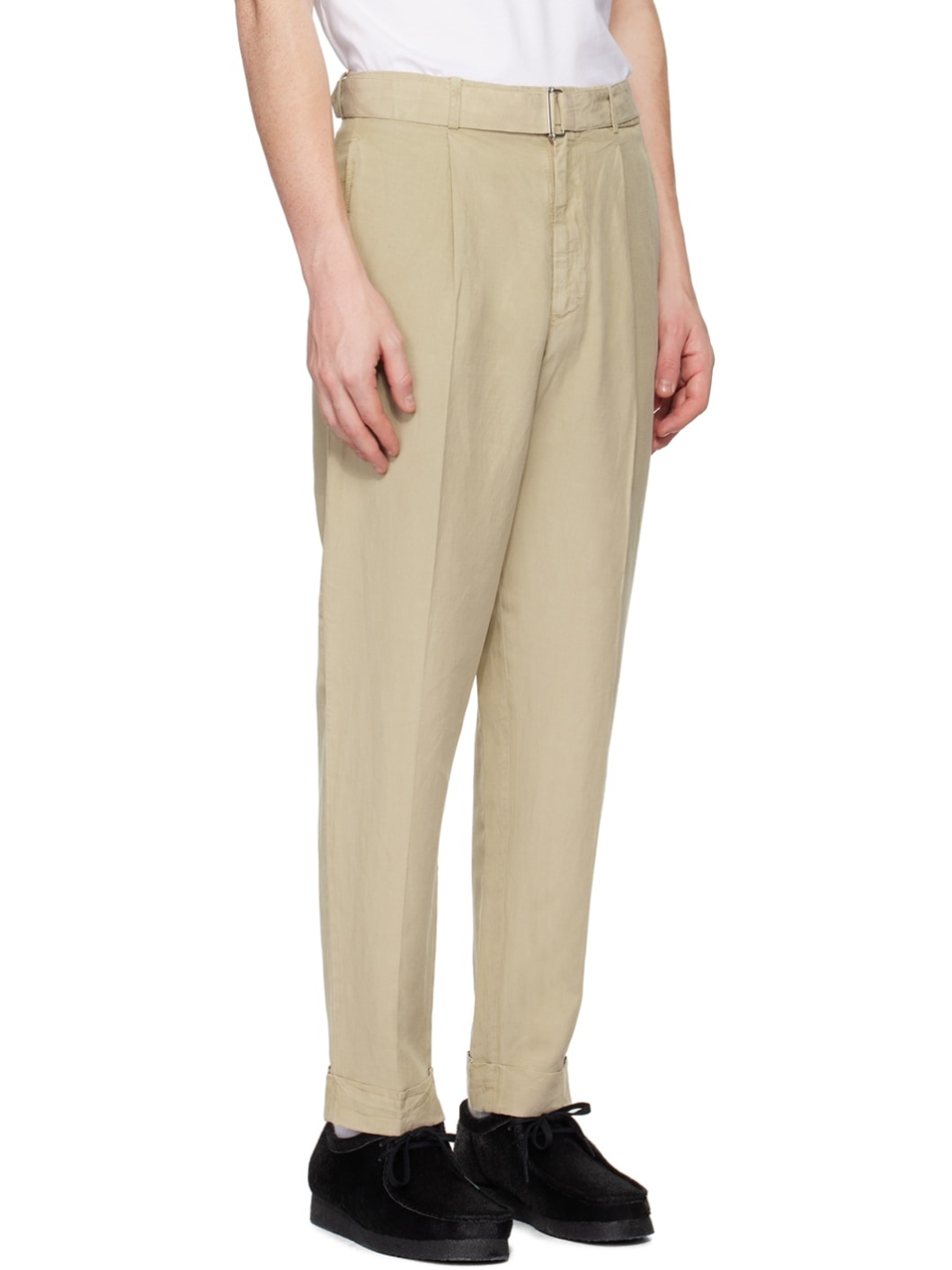 Beige Hugo Trousers - 2