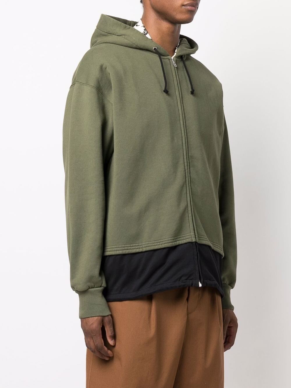 layered zipped hoodie - 4