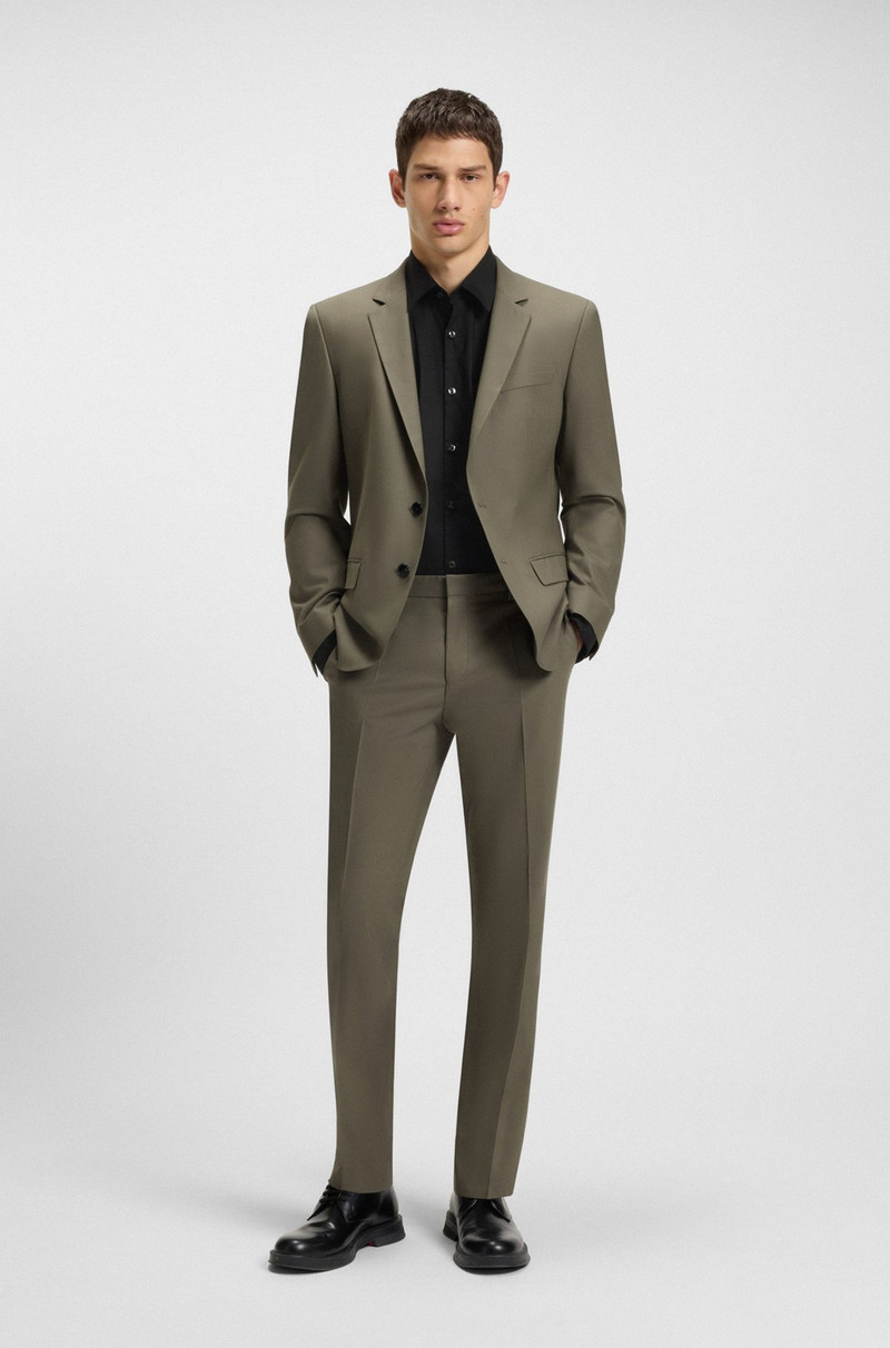 HUGO SLIM-FIT SHIRT IN COTTON POPLIN WITH LOGO STRIPE outlook