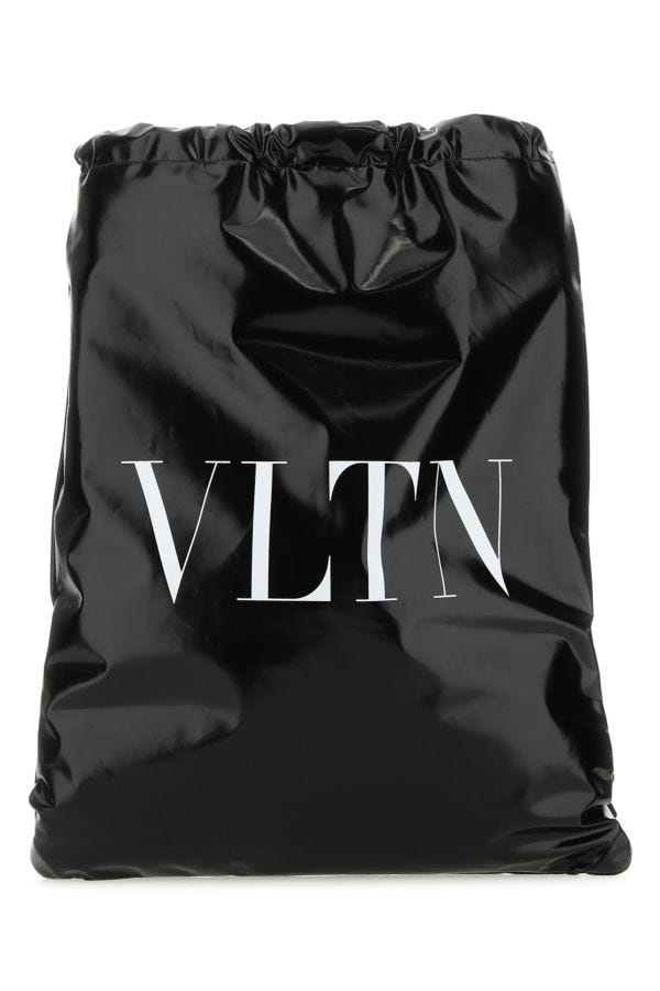 Valentino Garavani Man Black Leather Vltn Sack - 1