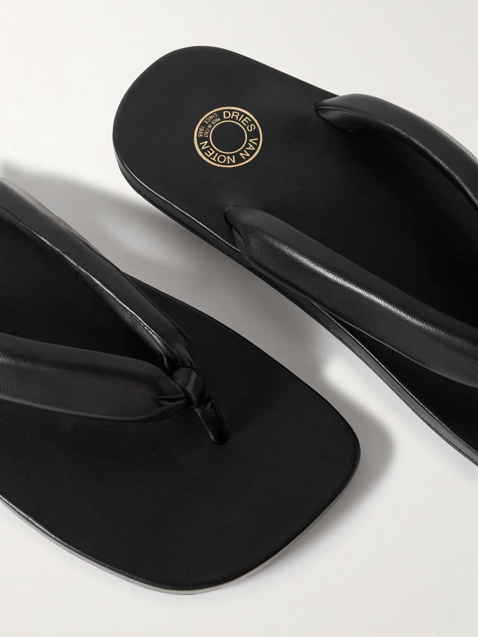 Padded Leather Flip Flops - 6