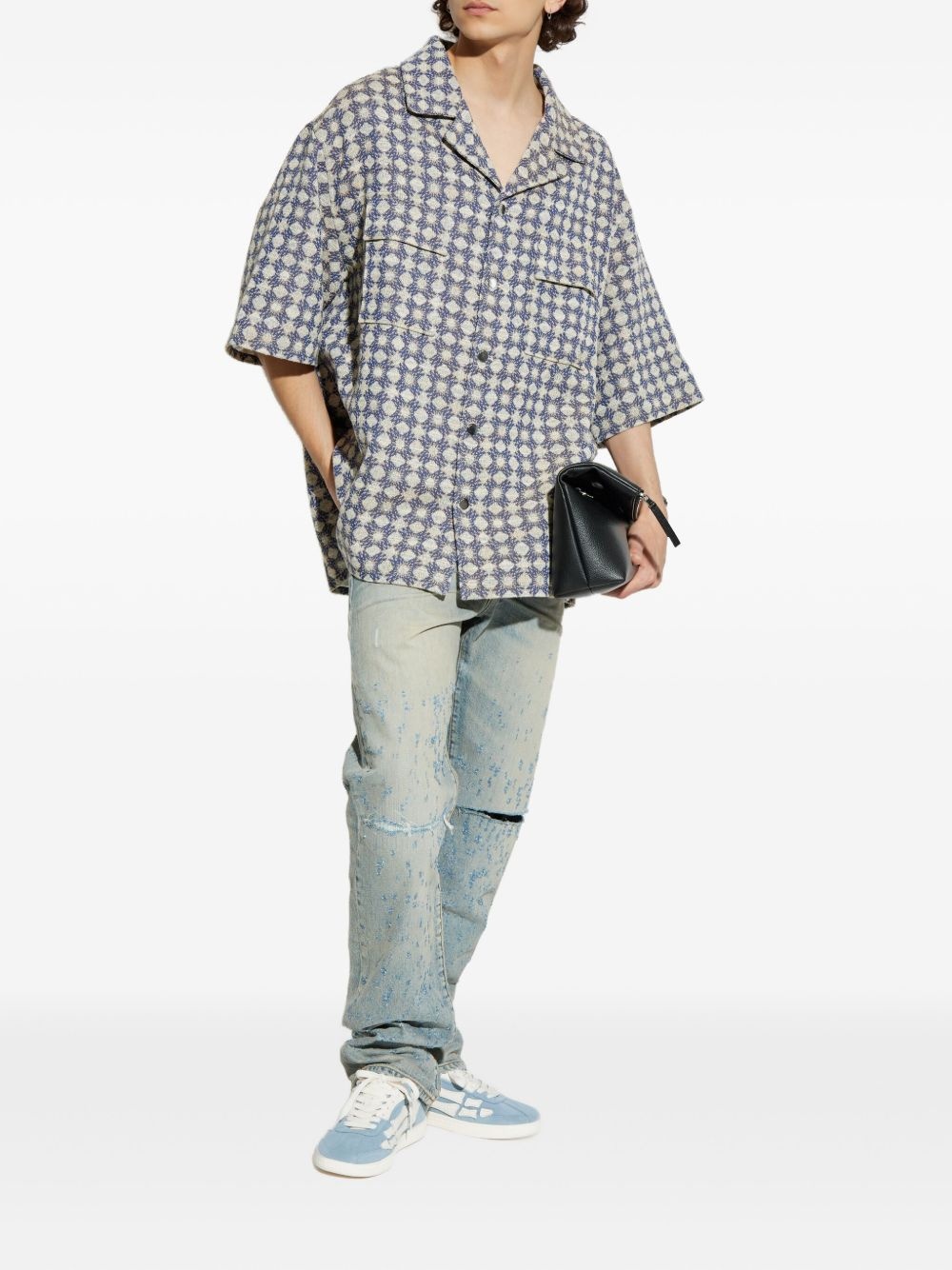 checked short-sleeve shirt - 2