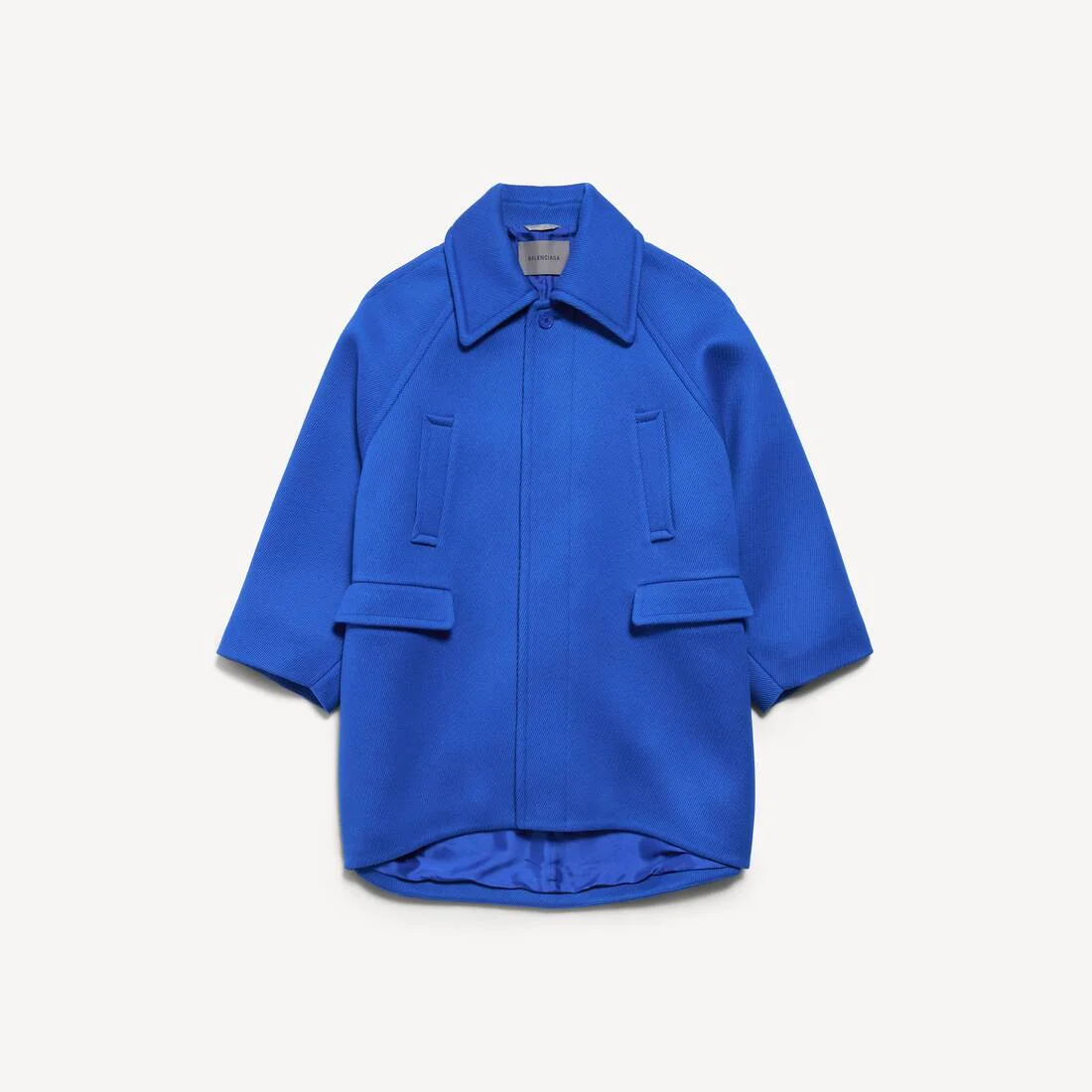Men's Large Cocoon Coat in Electric Blue - 1