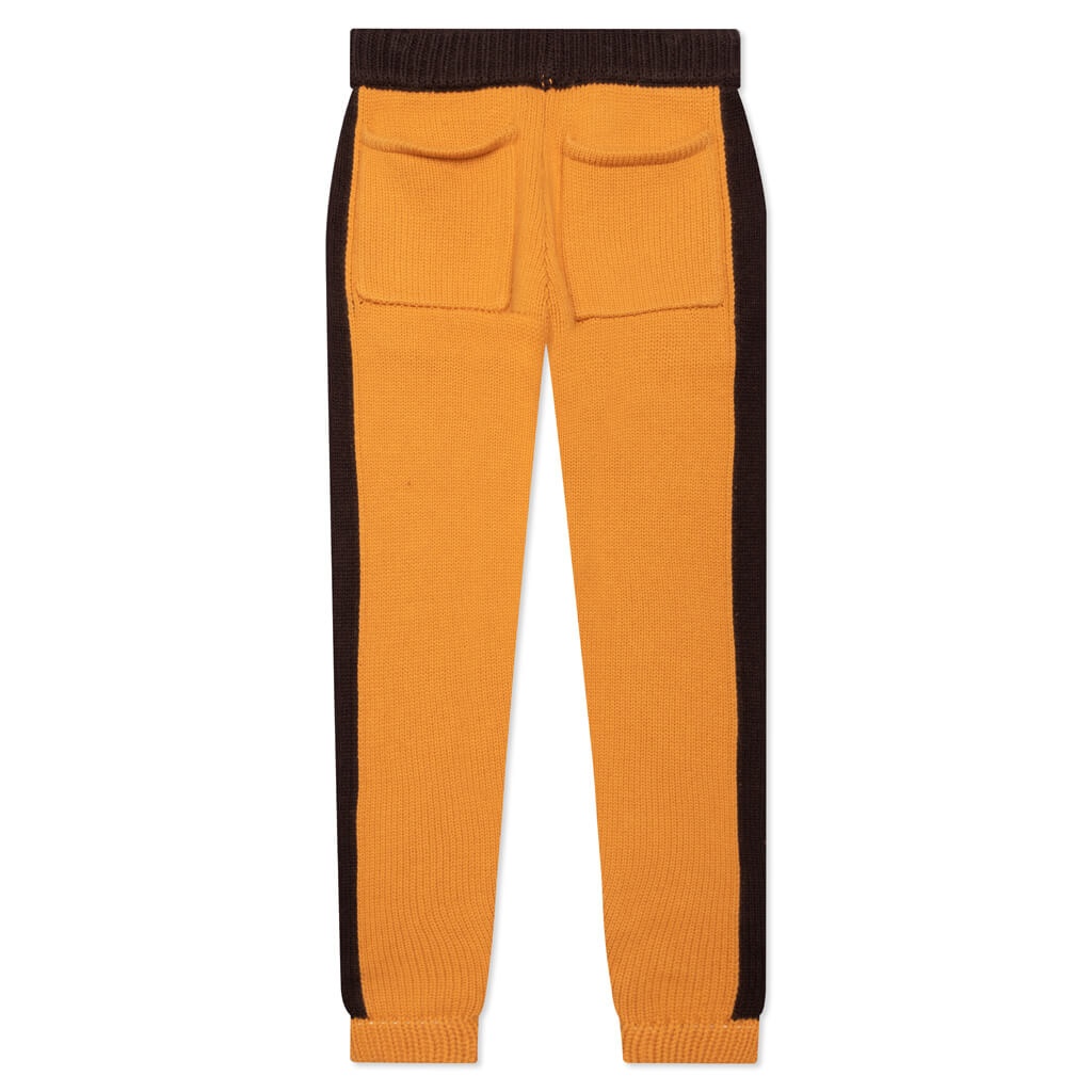KNIT TRACK PANT - YELLOW/BLACK - 2