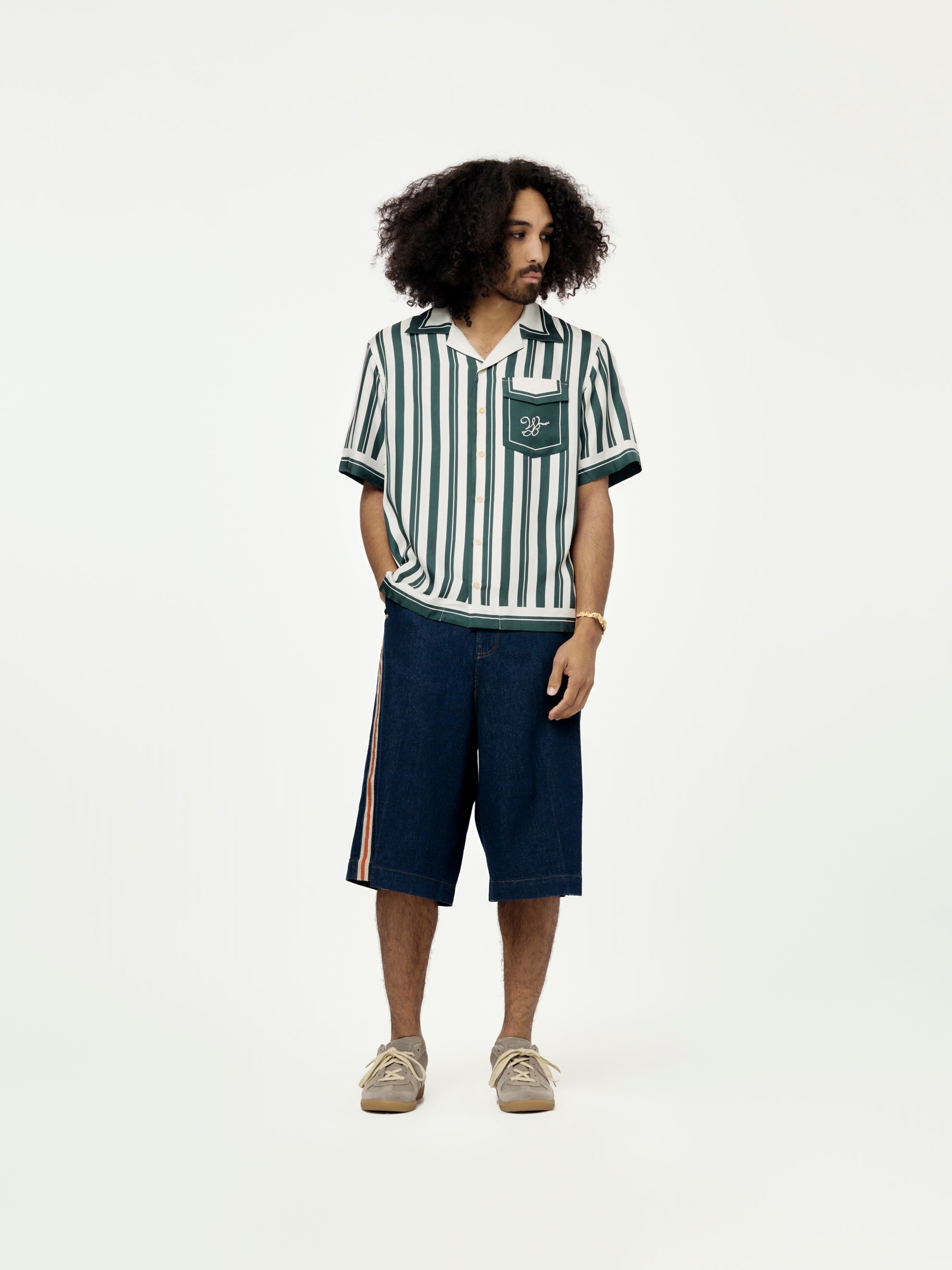 JUNE BOWLING SHIRT (IVORY/GREEN) - 6