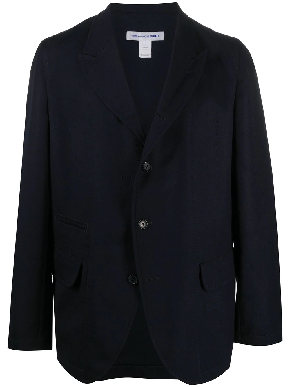 peak lapel wool blazer - 1