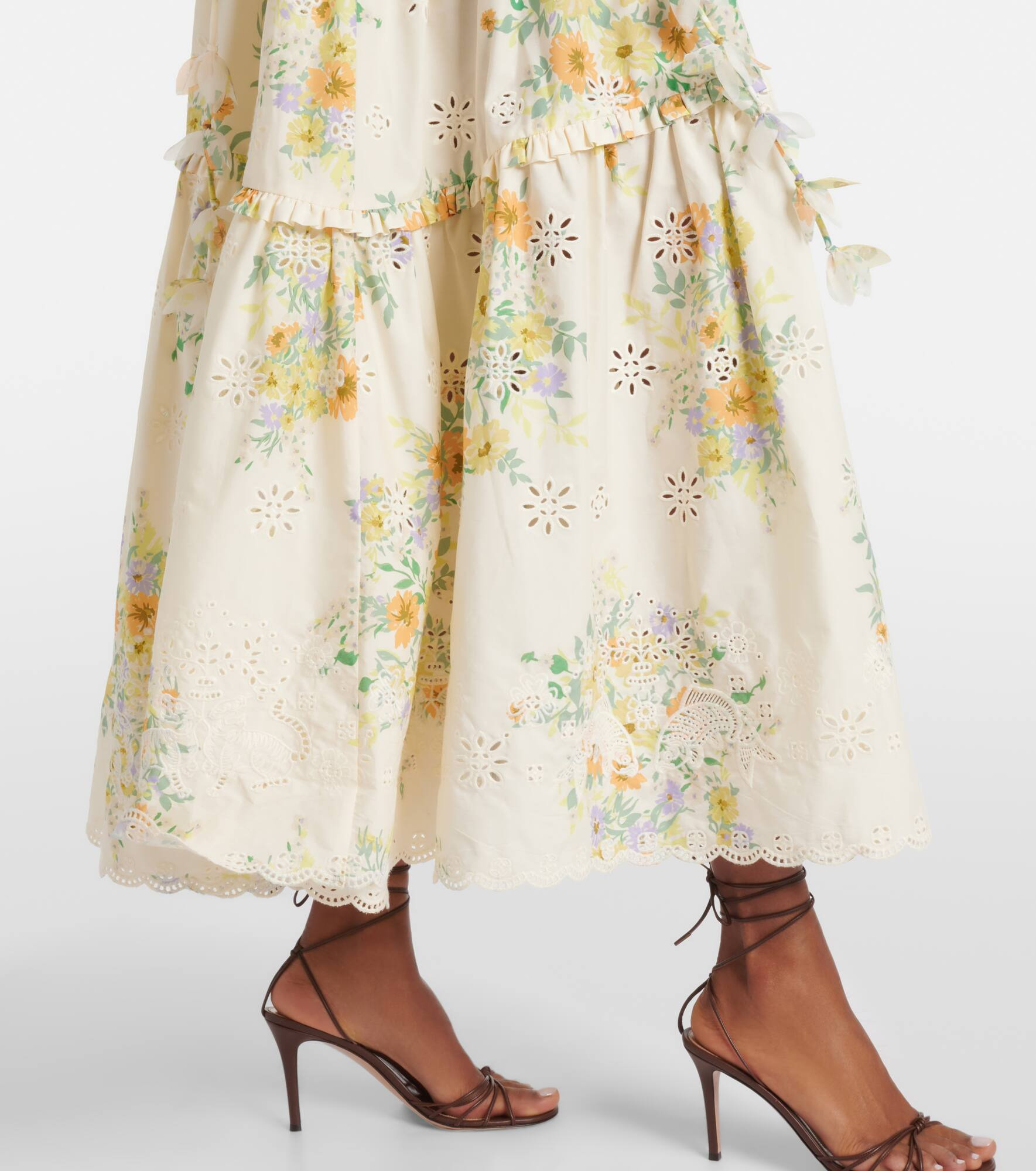 Juliette floral tiered cotton midi dress - 5