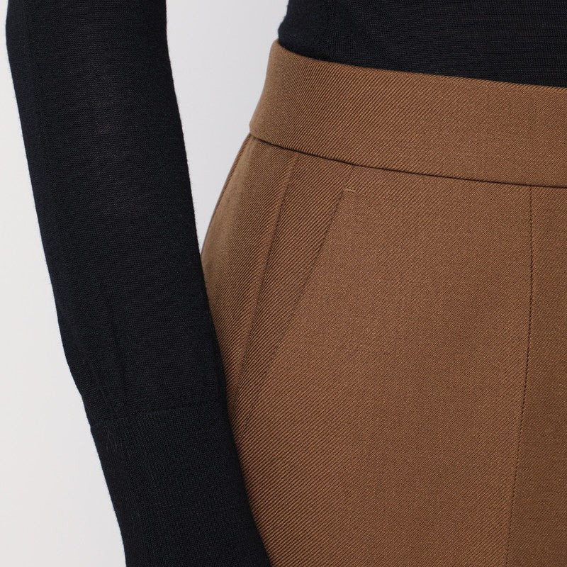 Jil Sander Brown Wool Trousers Women - 4