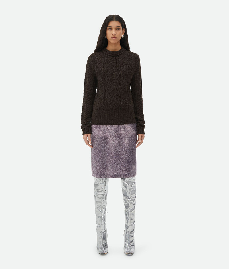 Printed Cupro Midi Skirt - 1
