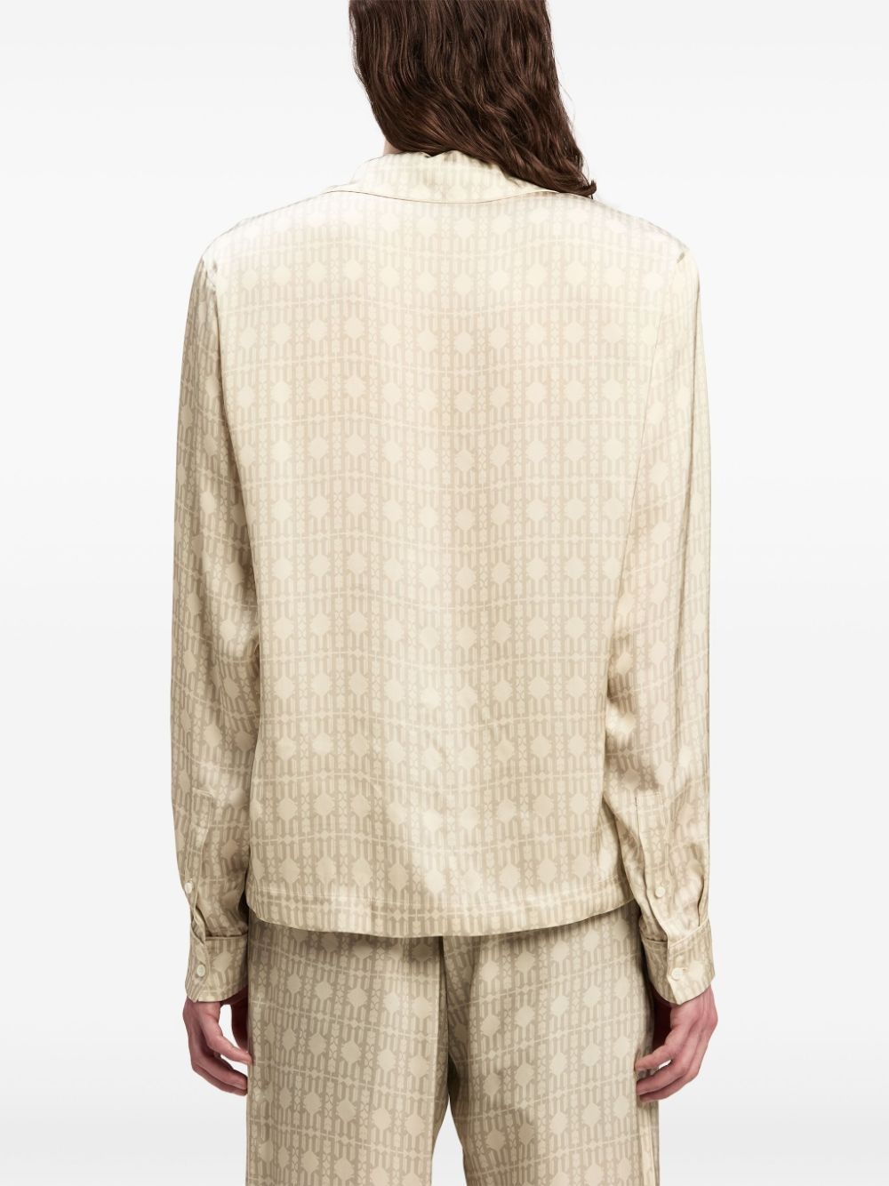 monogram-pattern cotton shirt - 5