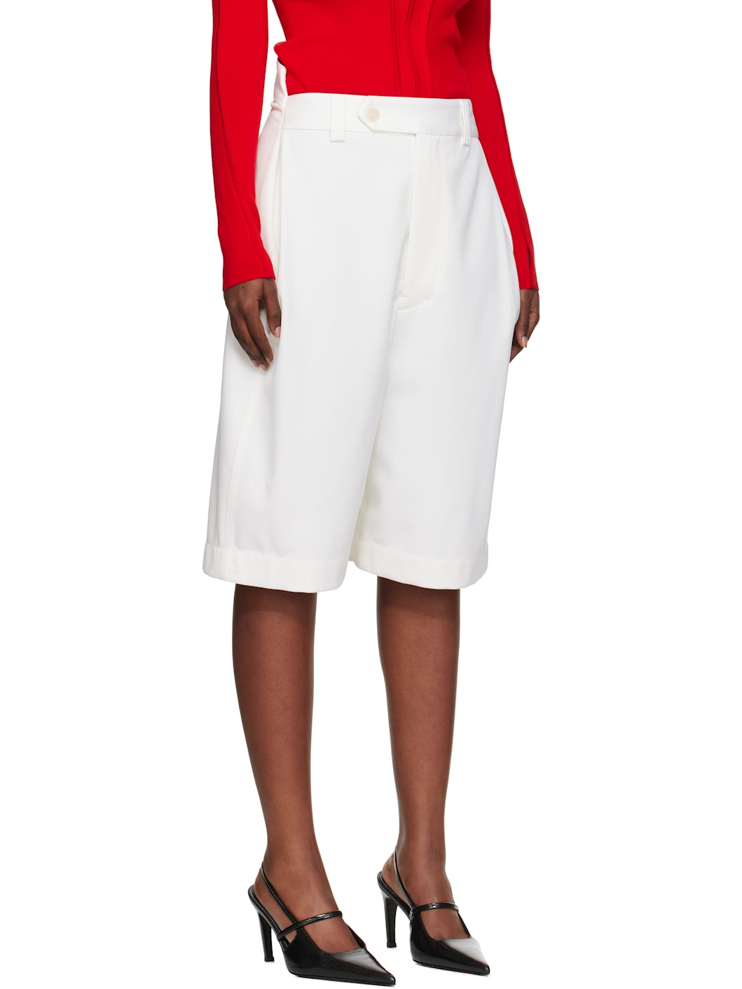 Off-White Tab Detail Shorts - 2