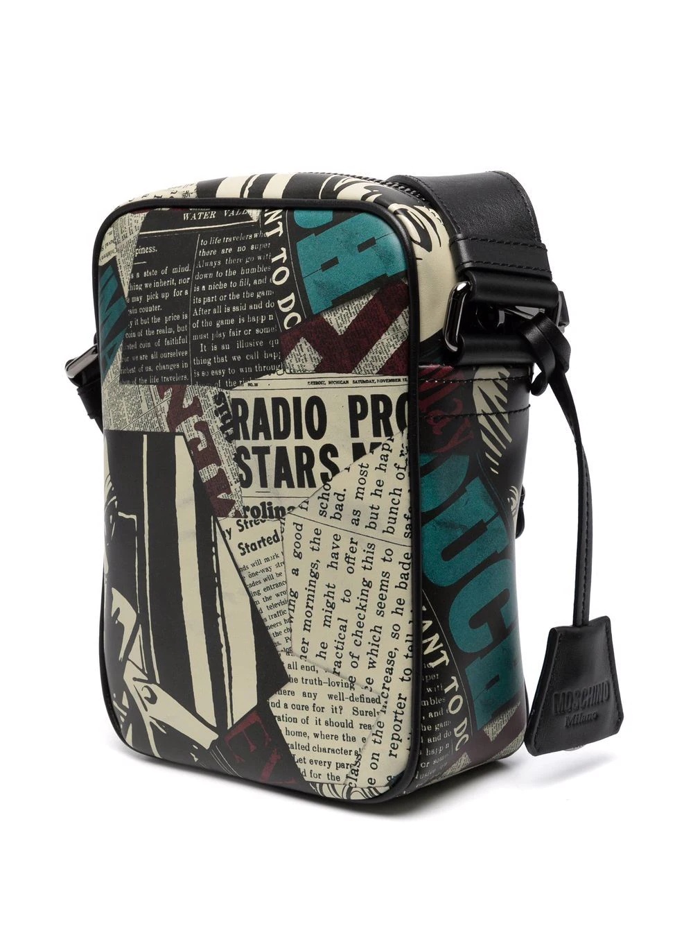 newspaper-print messenger bag - 3