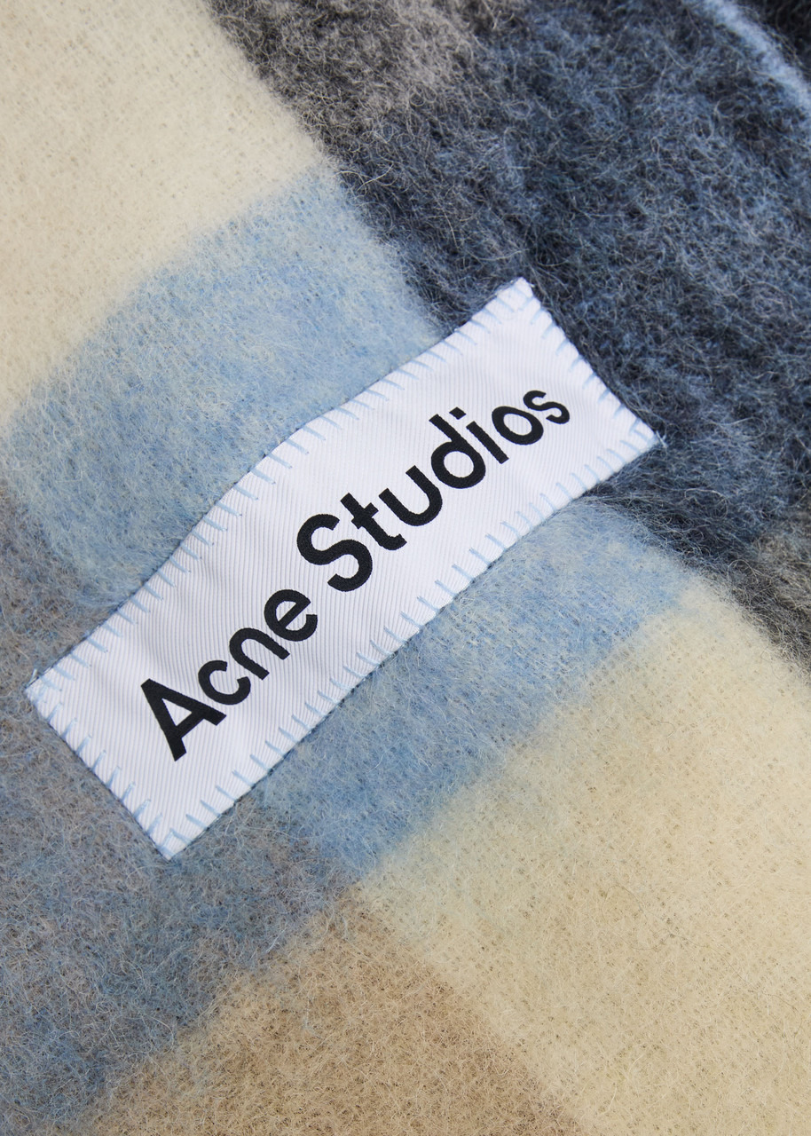 Acne Studios Vally Checked Wool-blend Scarf - 3