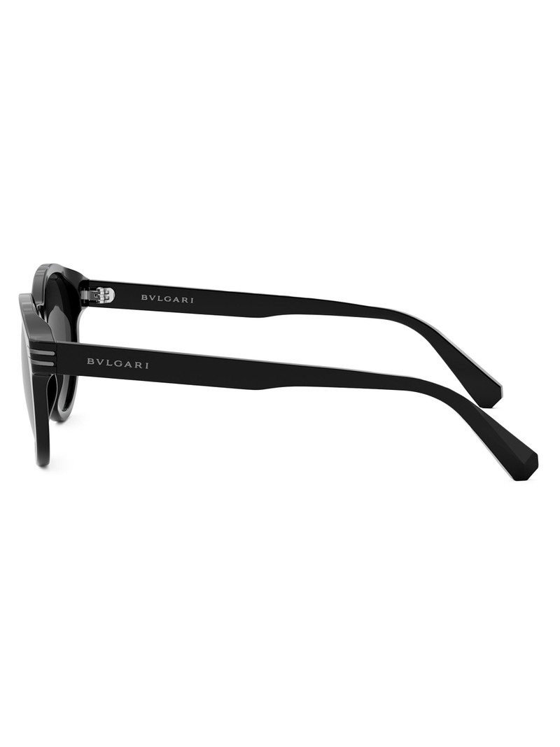 Men's B. Zero1 50MM Round Sunglasses - Black Dark Grey 3