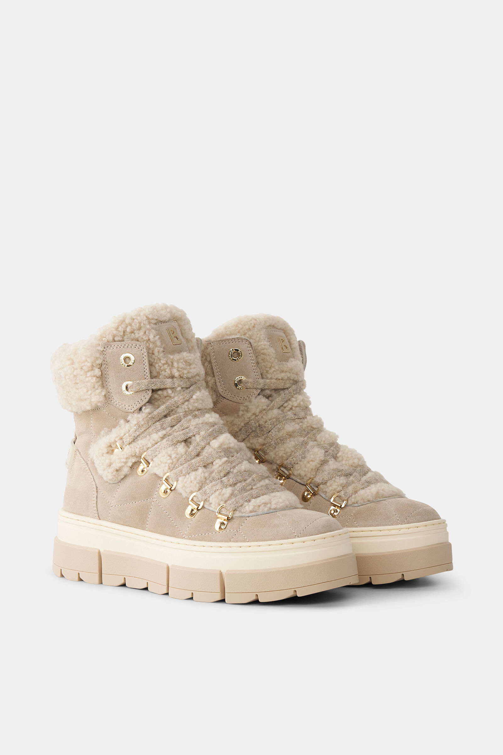 Mid boots Vaduz with spikes in Beige - 4