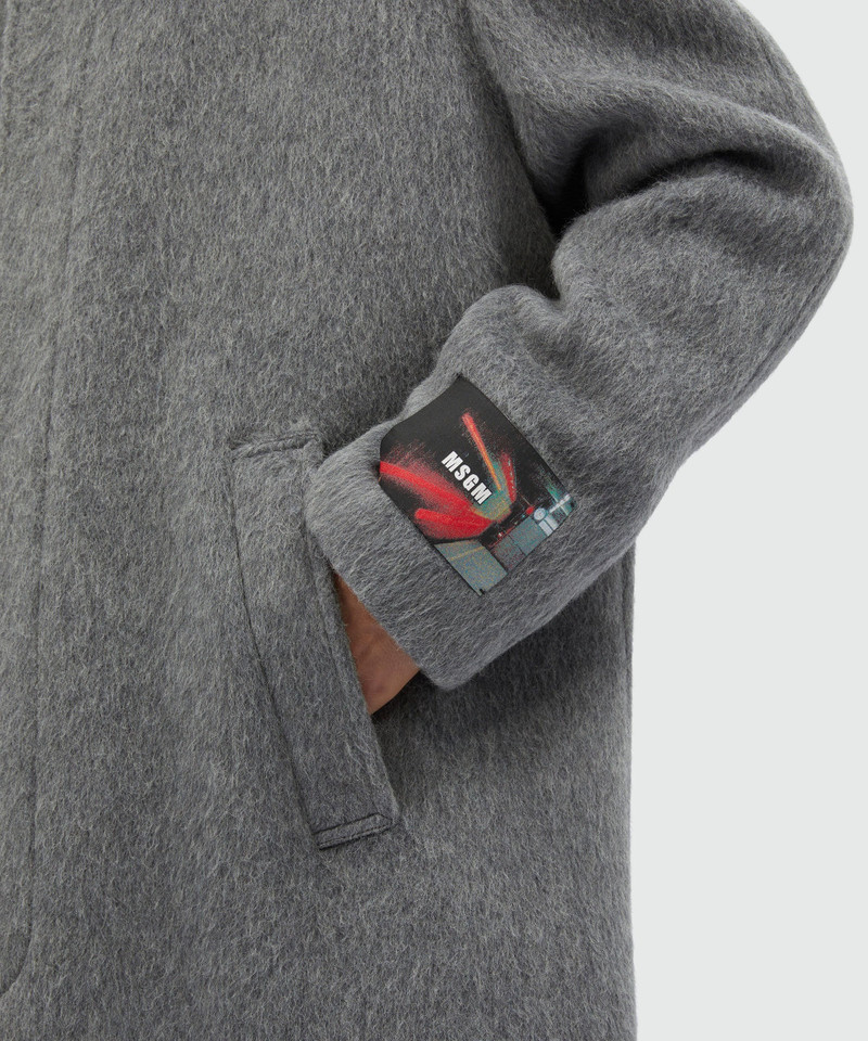 Long gray wool blend coat 5