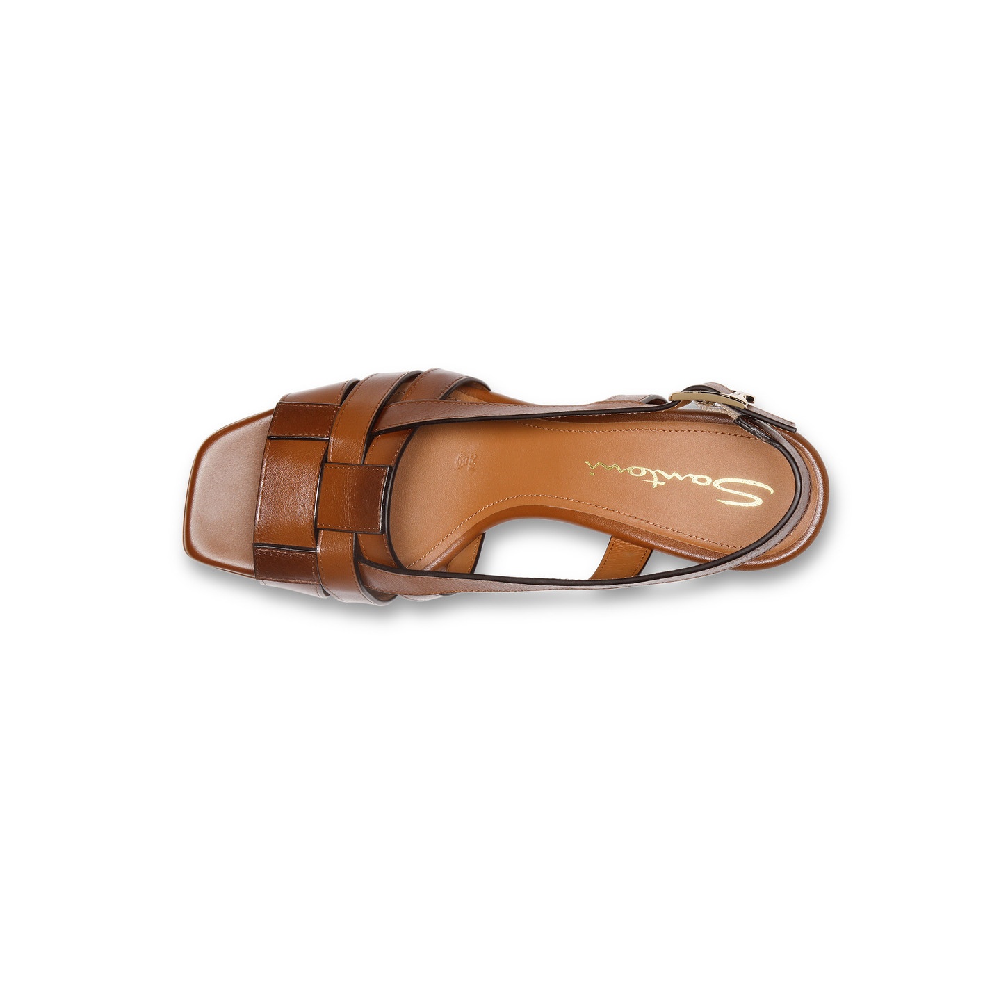 Women's brown leather mid-heel Beyond sandal - 5