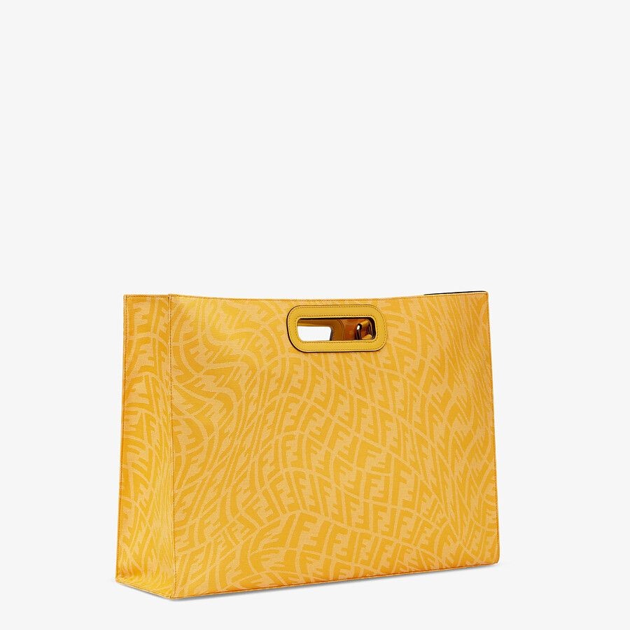 Yellow FF Vertigo jacquard shopper - 3