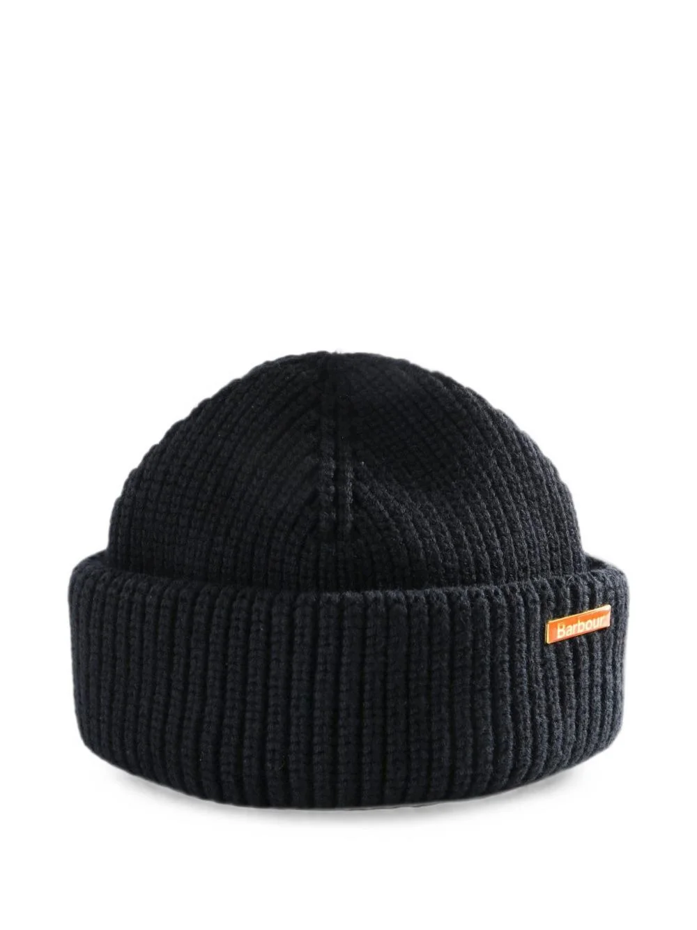 logo-plaque ribbed-knit beanie hat - 1