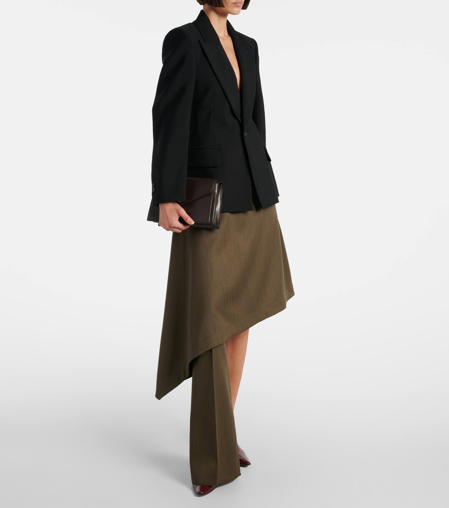 Single-breasted wool blazer - 2