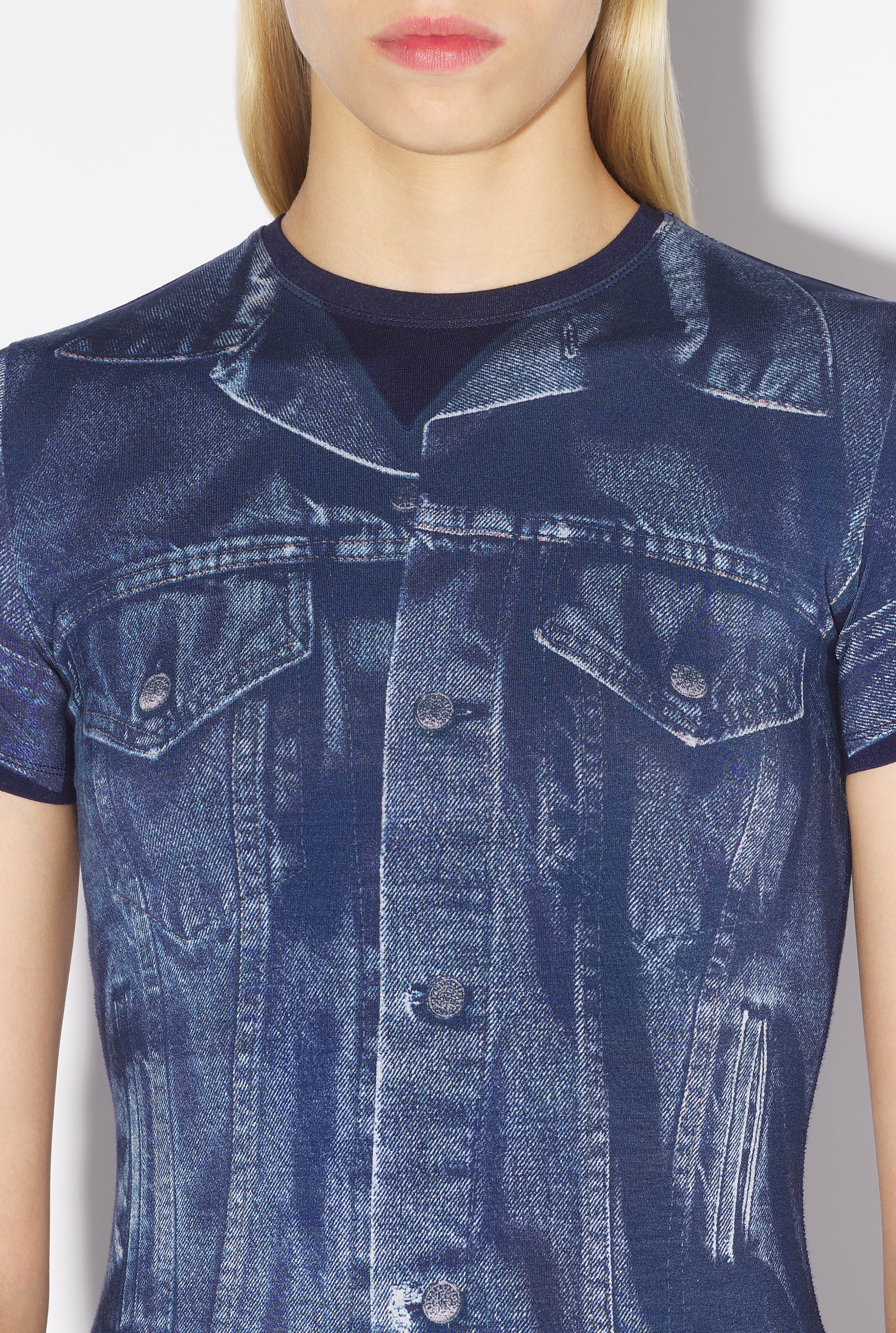 THE BLUE DENIM TROMPE-L’OEIL T-SHIRT - 4