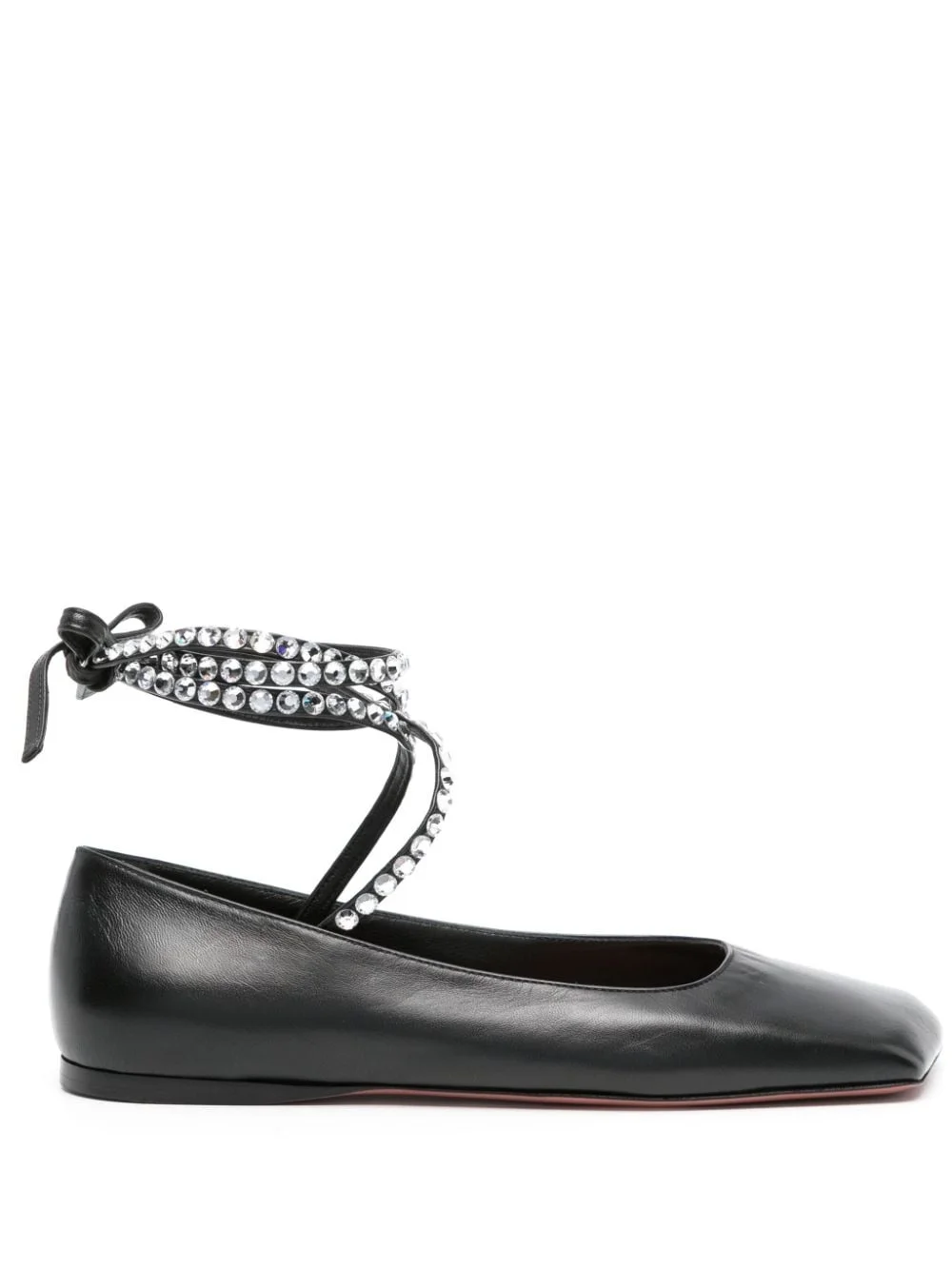 Ane square-toe leather ballerinas - 1