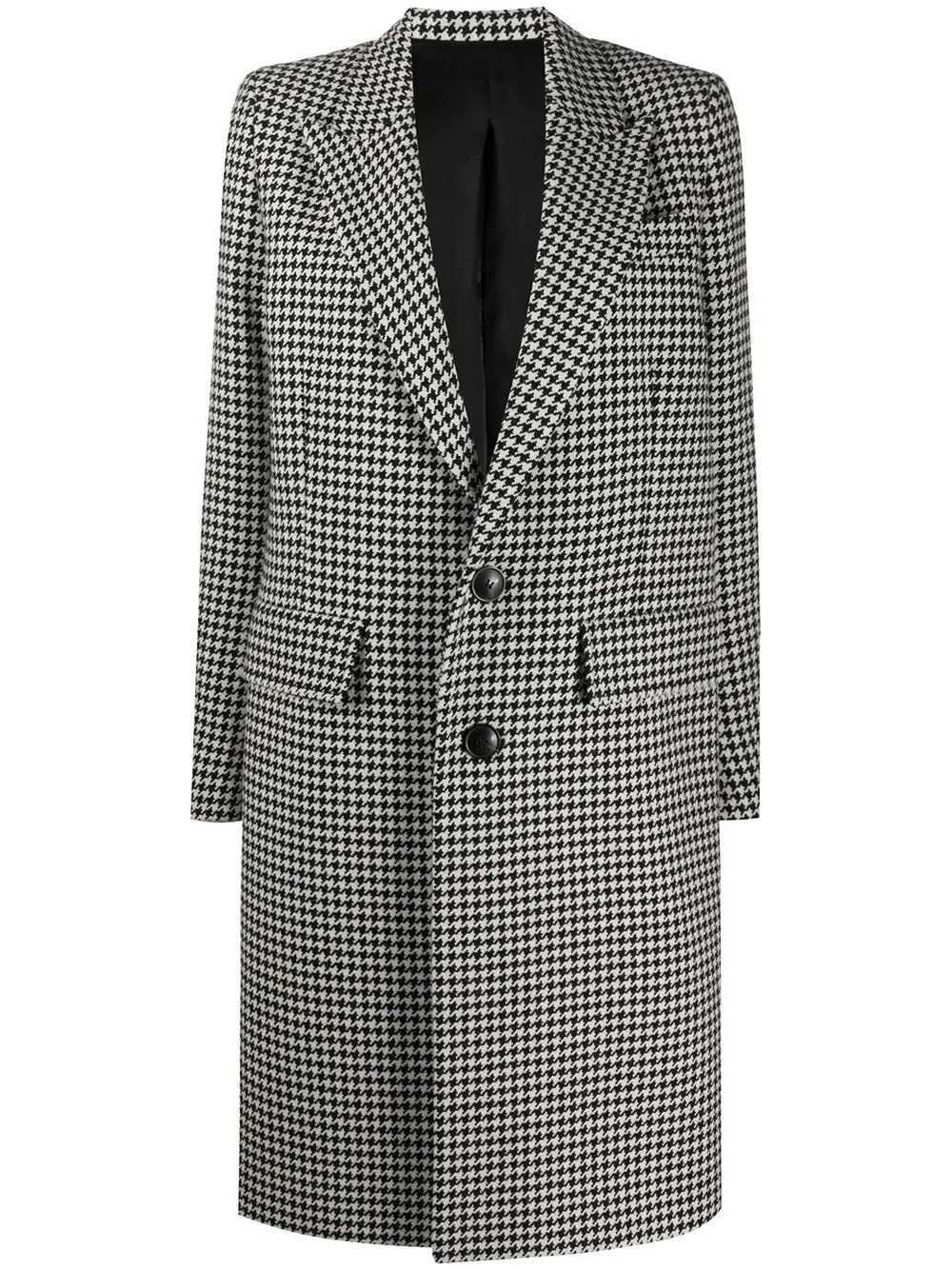 single-breasted houndstooth coat - 1