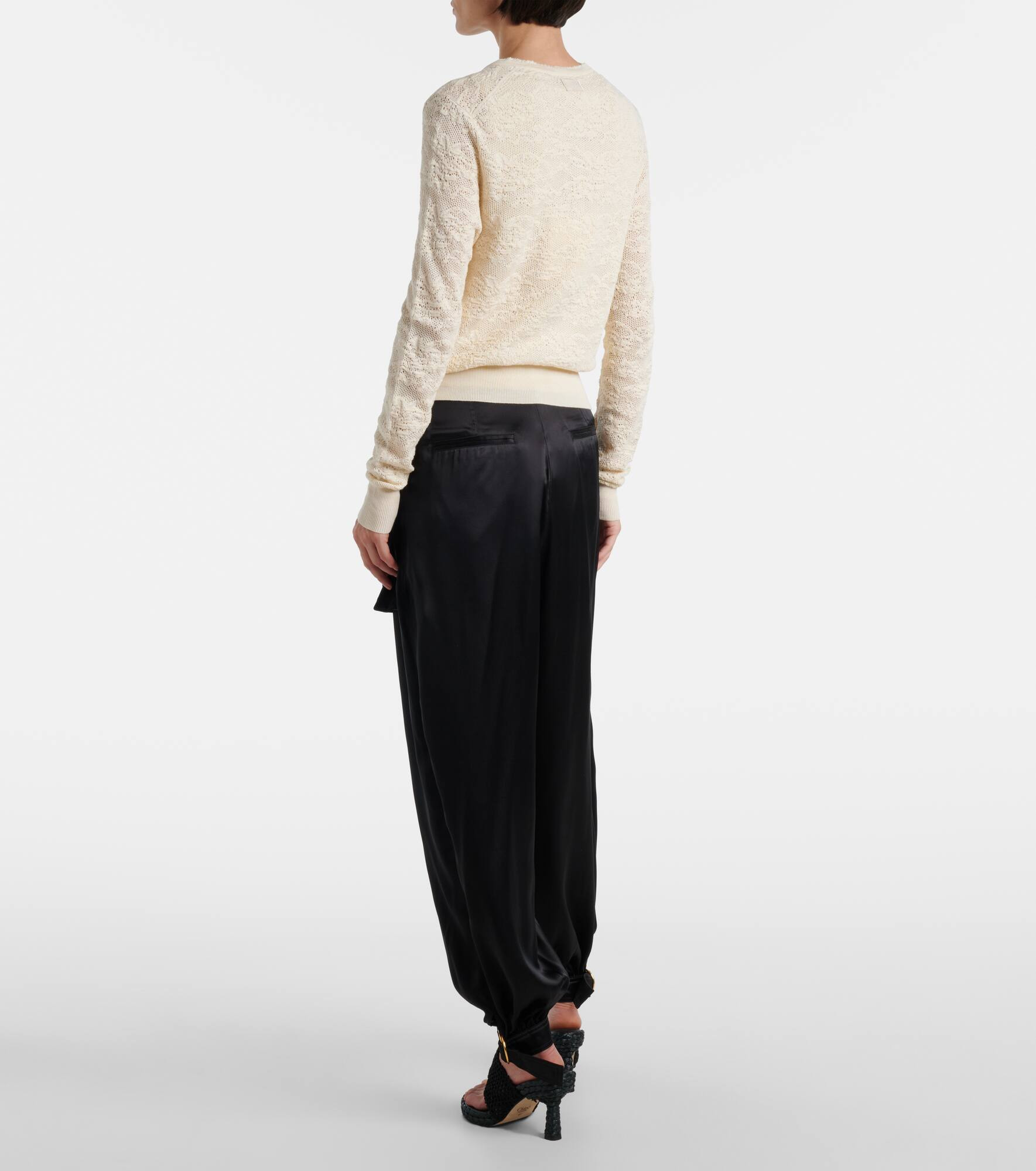 Set of cotton and silk tank top and cardigan - 3