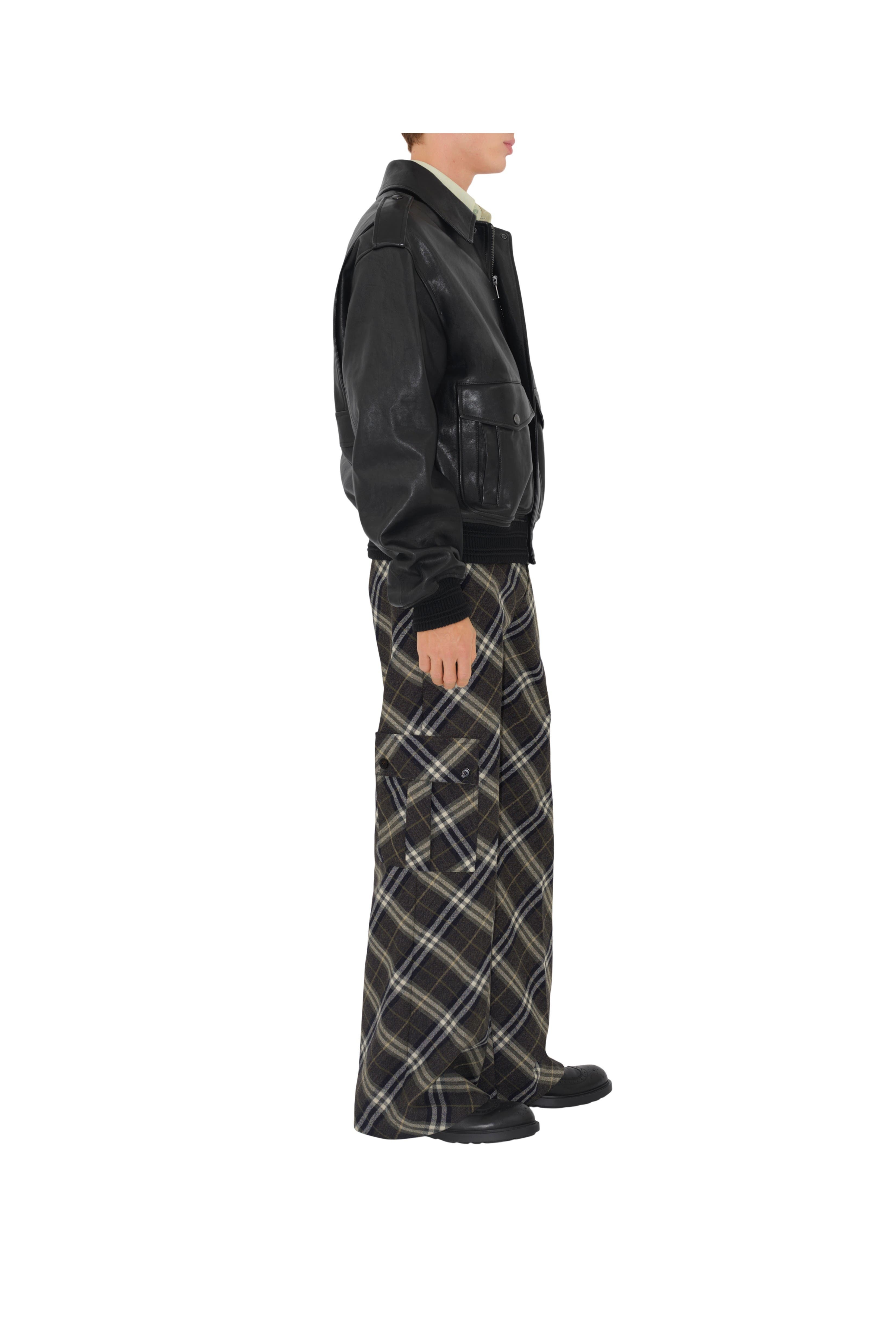 burberry Leather Bomber Jacket in Black at Nordstrom - 3