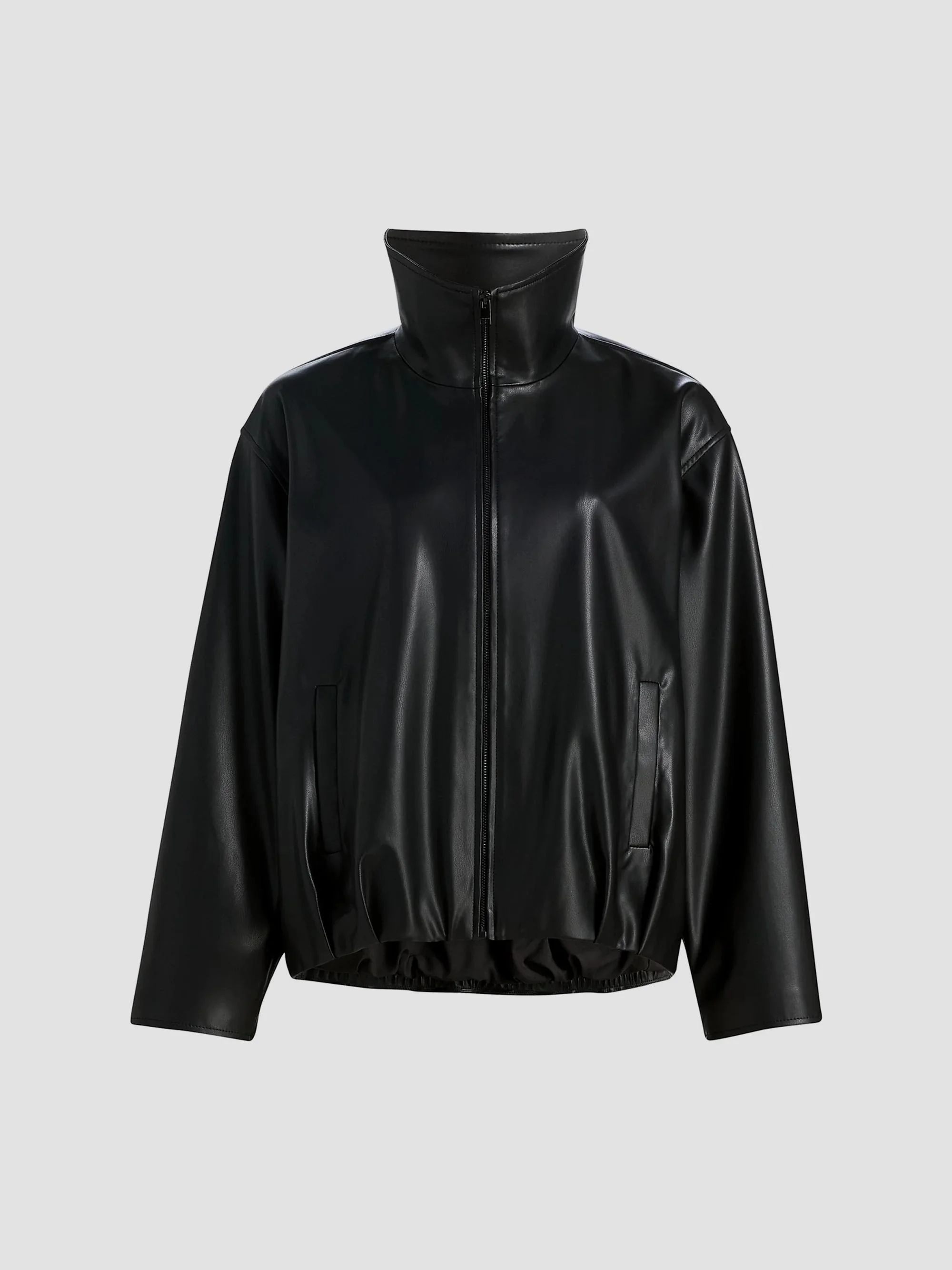 Women's Denita Faux Leather Jacket - Black - 1