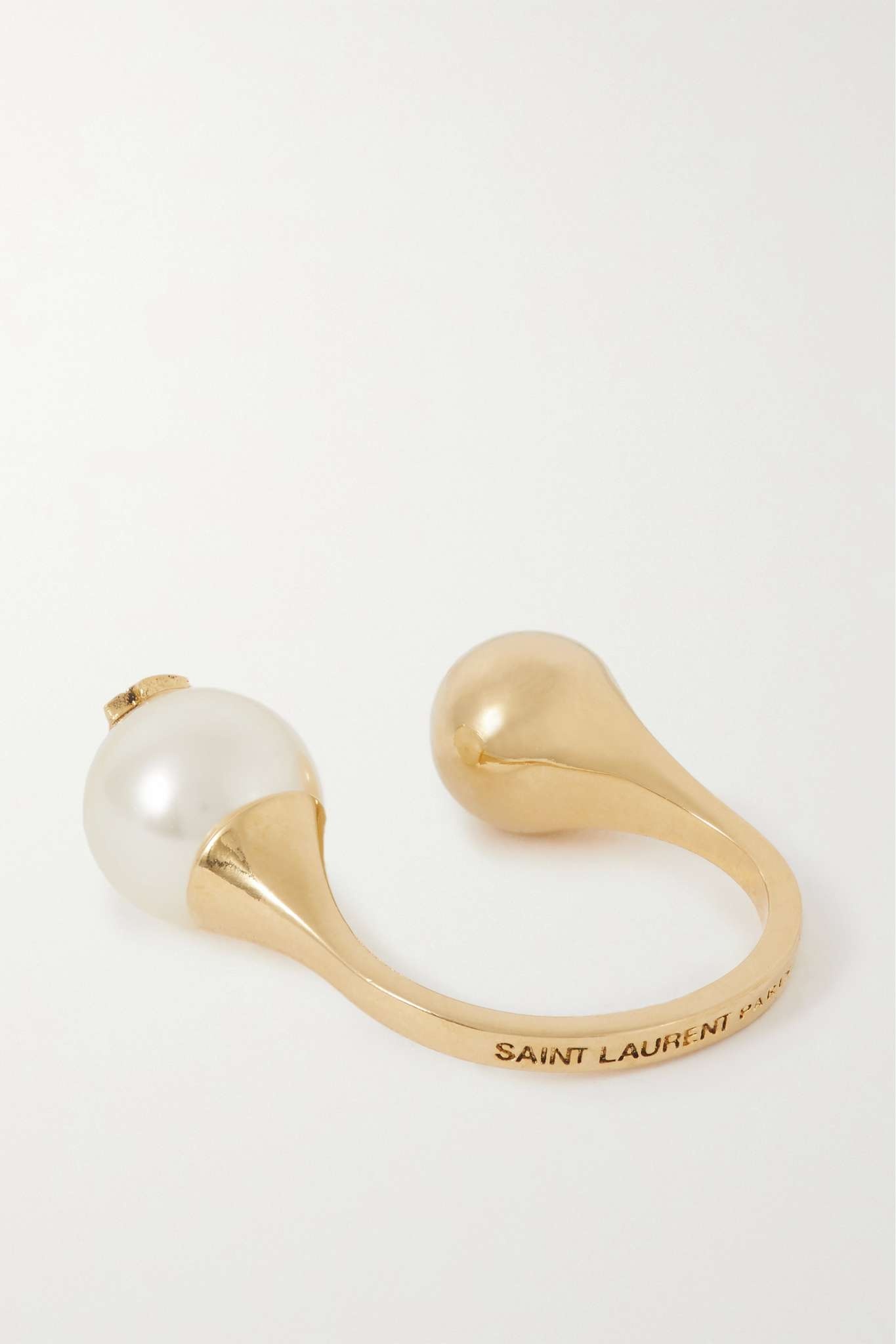 Cassandre gold-tone faux pearl ring - 3
