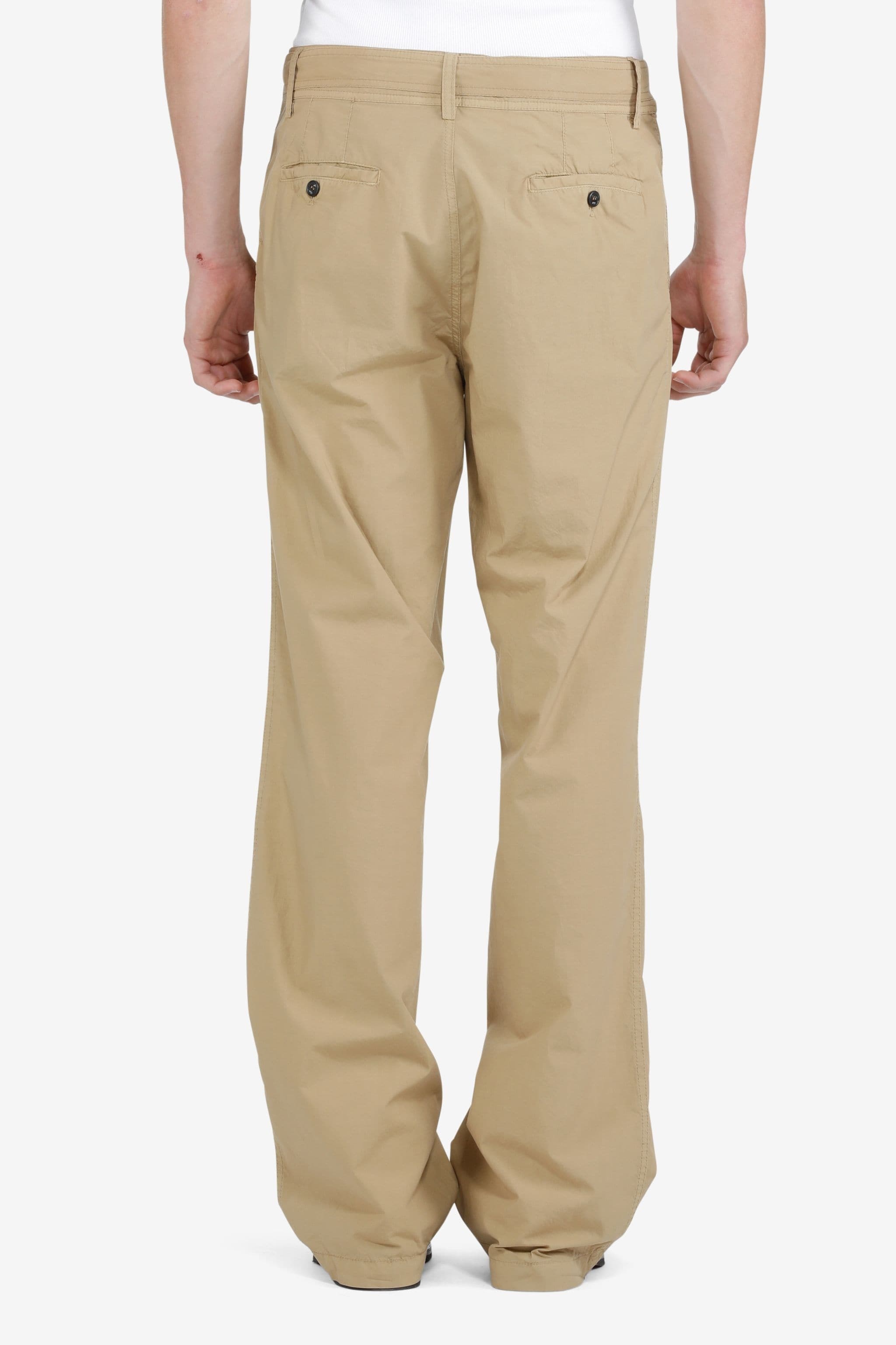 BELTED STRAIGHT-LEG COTTON TROUSERS - 2