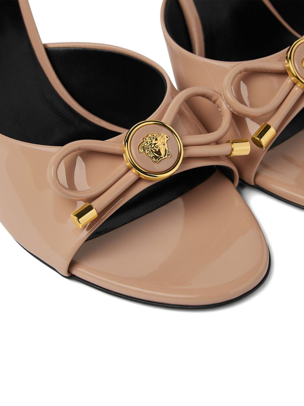 85mm bow-embellished leather sandals - 5