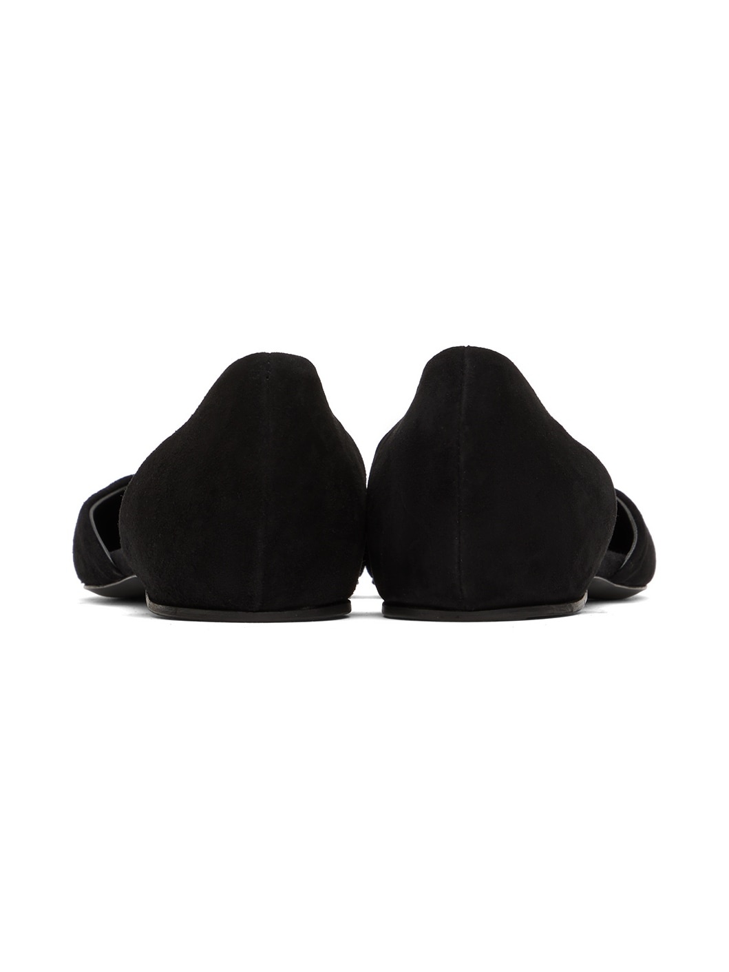 Black 'The Suede T-Strap' Ballerina Flats - 2
