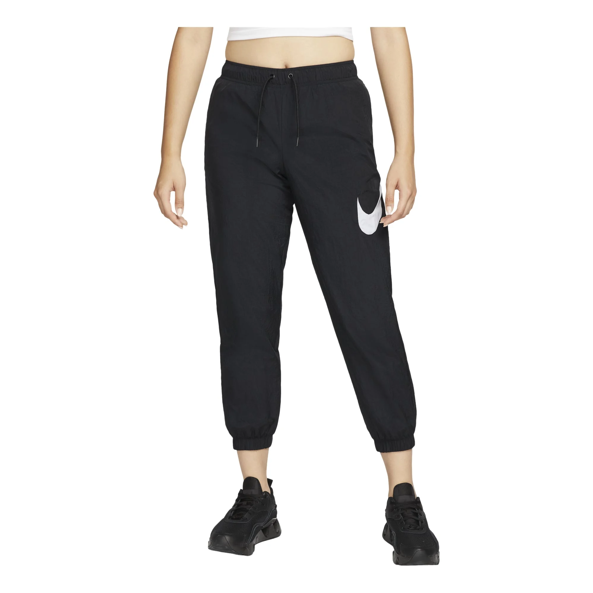 (WMNS) Nike Sportswear Essential Mid-Rise Pants 'Black' DM6184-010 - 1